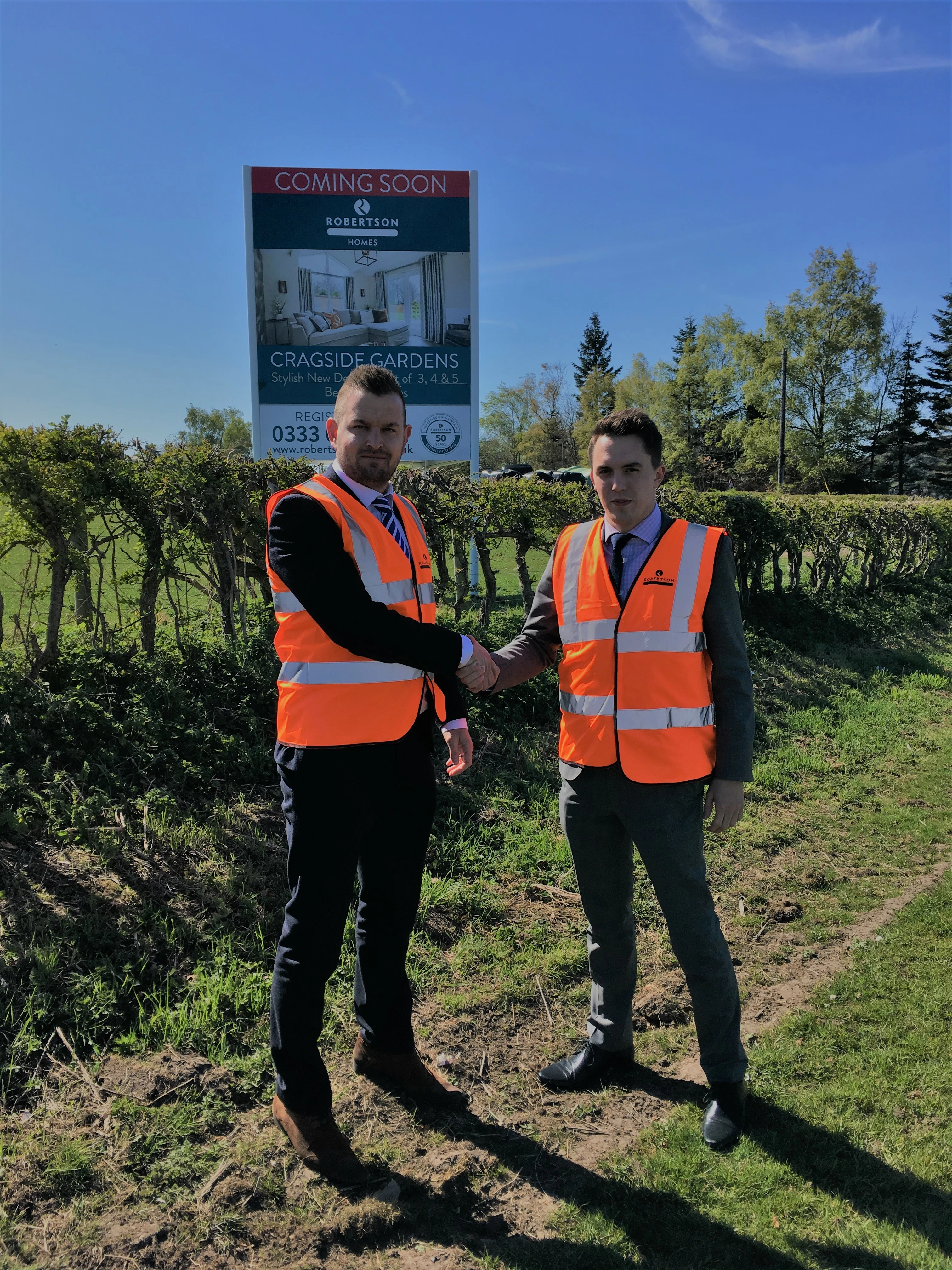 Kirk Thompson, development director at Robertson Homes and Matt Hoy, director of estate agency at Bradley Hall