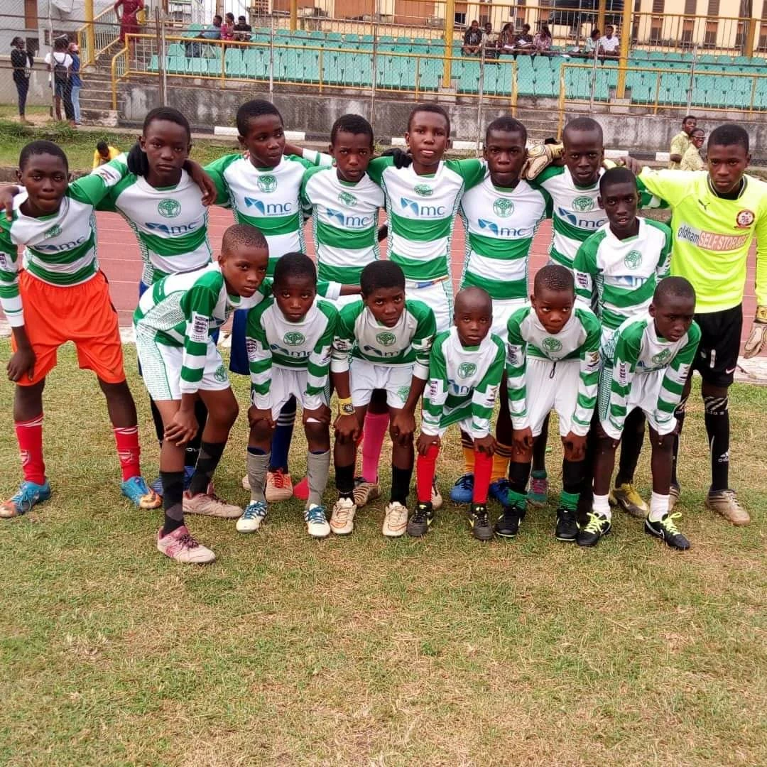 1.	Members of the Success Youth Club’s under-11s squad in Lagos, Nigeria, in the MC Construction-sponsored kit