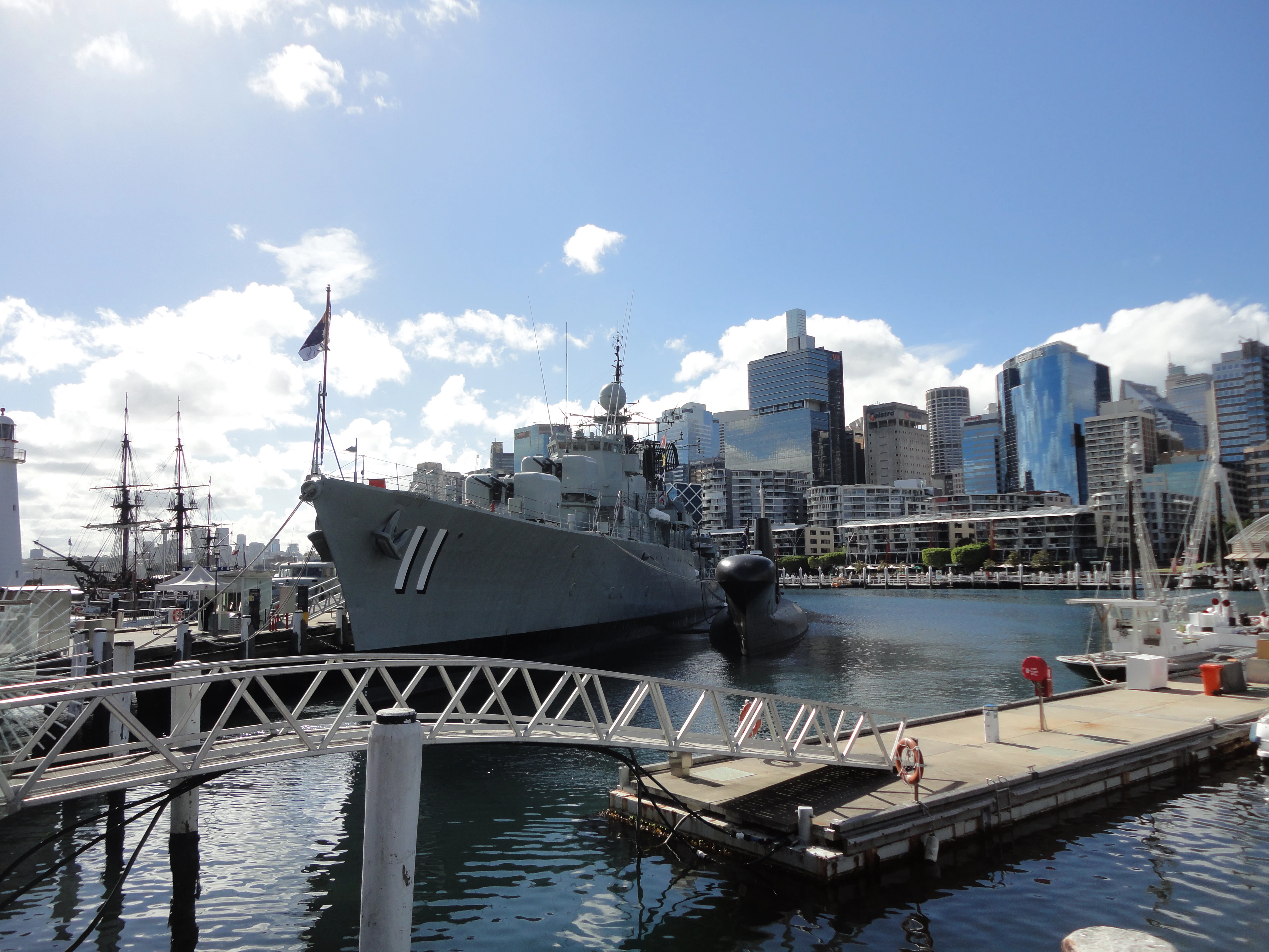 Australian Navy submarine and warship