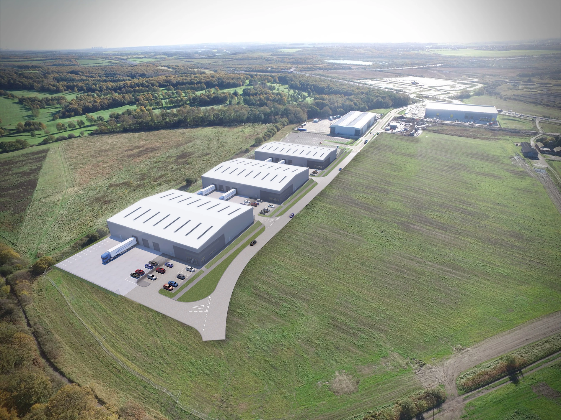 CGI of the 100,000 sq ft speculative warehouse development.