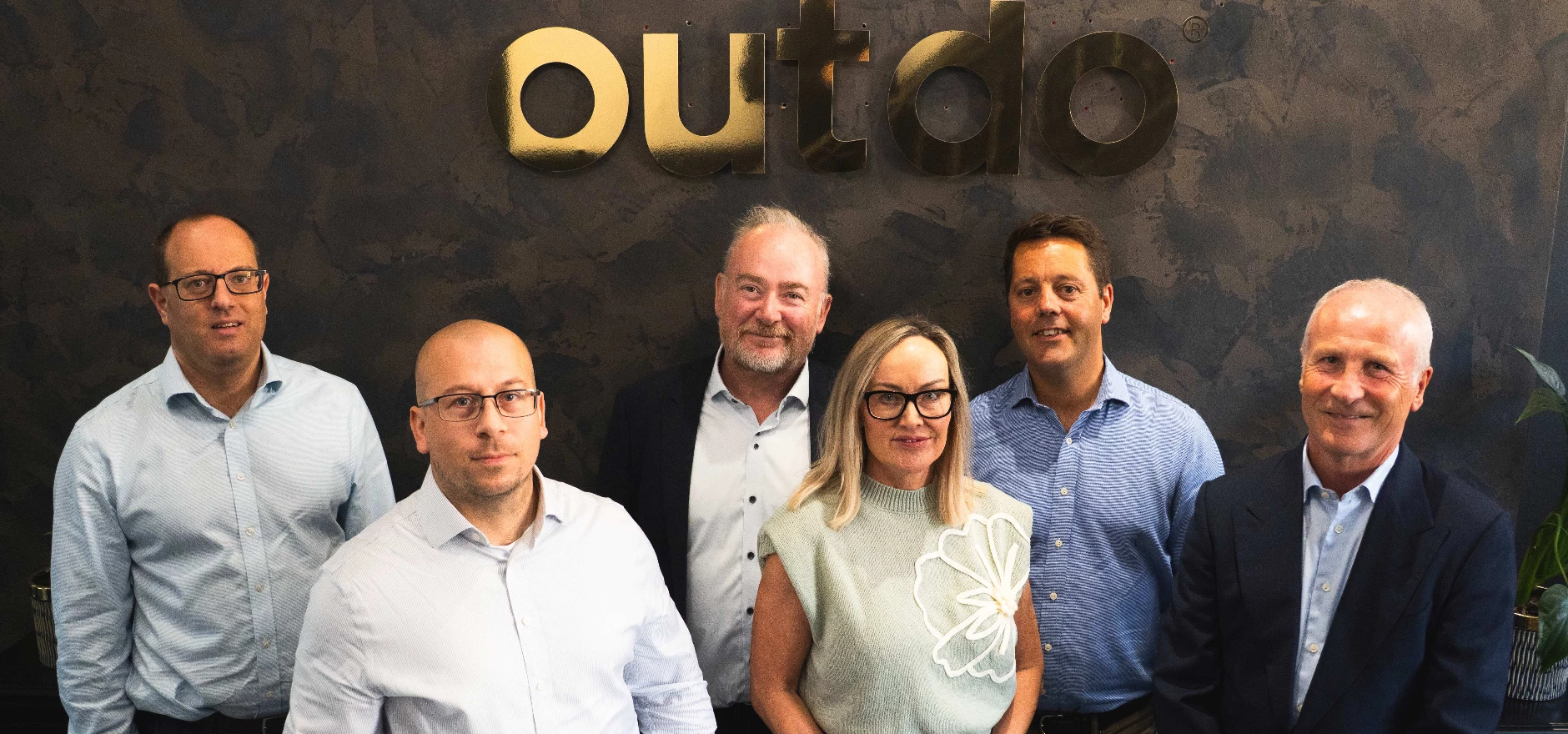 The Outdo Media board with new chairman Steve Auckland (L to R) Peter Goodman, Edward Armstrong, Mike Brennan, Rachel Davies, Richard Eccles and Steve Auckland.jpg