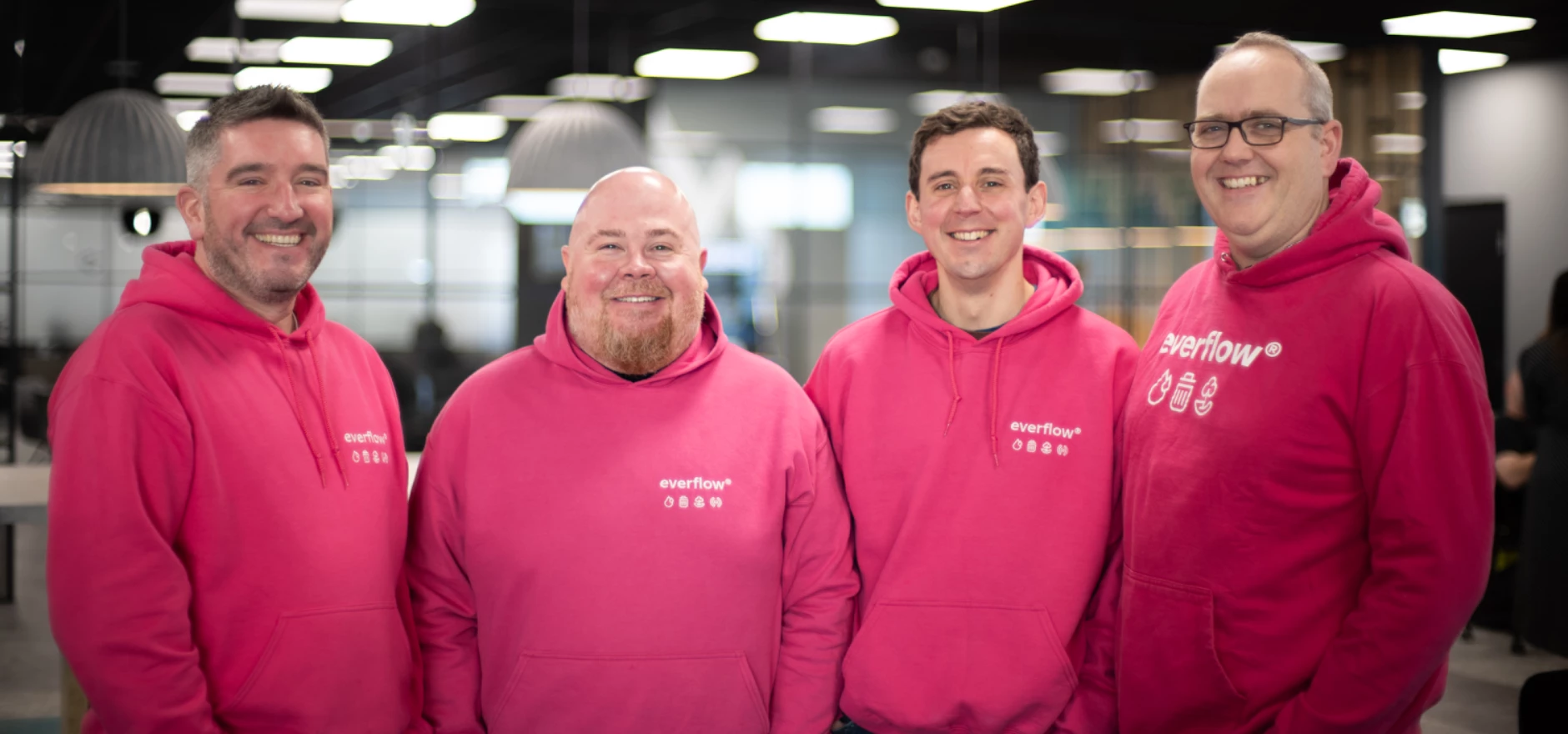 Pictured, from left to right, are Everflow chief executive Craig Dallison; chief technology officer Andy Sheldon; chief financial officer James Cleave; and chief operating officer Jim Garrett