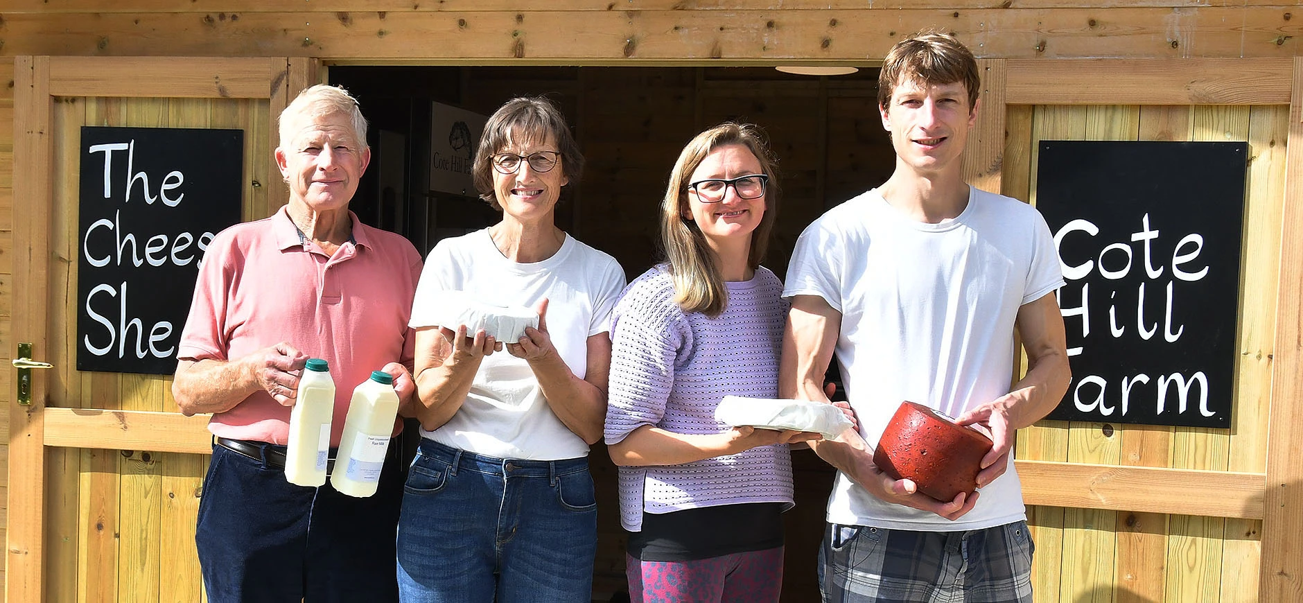 In good taste: (l-r) Michael, Mary, Laura and Joe Davenport with some of their farm's produce