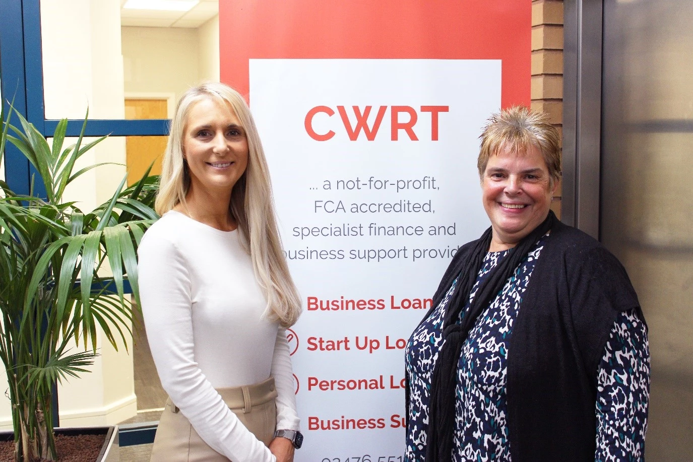 Sheridan Sulskis from CWRT (left) with Mandy Bygrave from Coventry & Warwickshire CDA