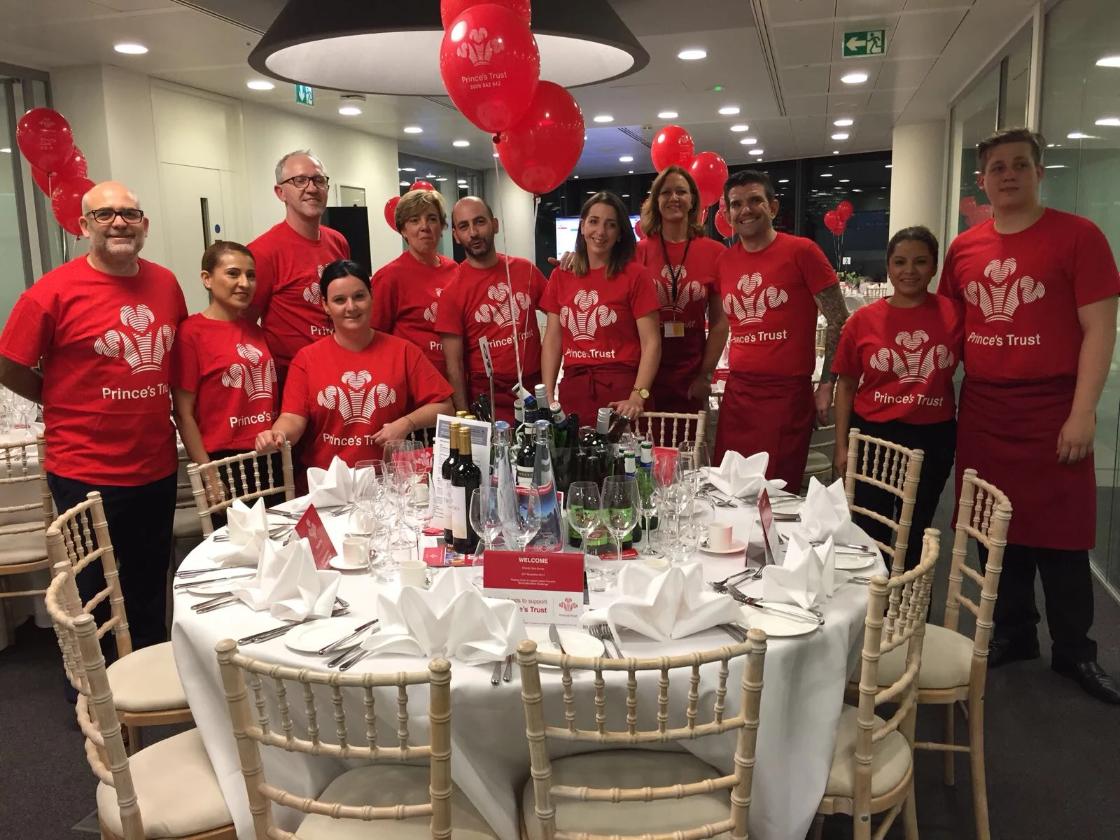 The Prince's Trust team at the Charity Gala hosted by Jason Cousins at Womble Bond Dickinson offices in London