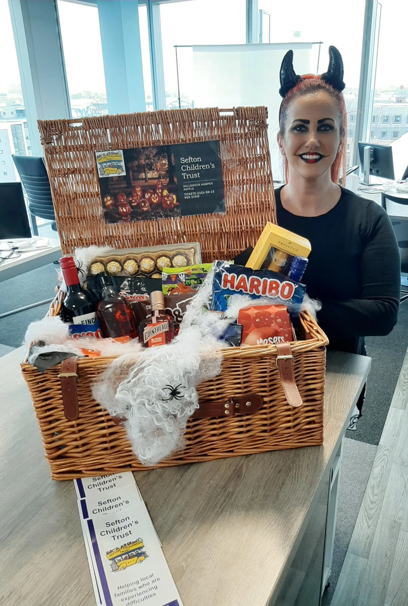 Stacey with hamper