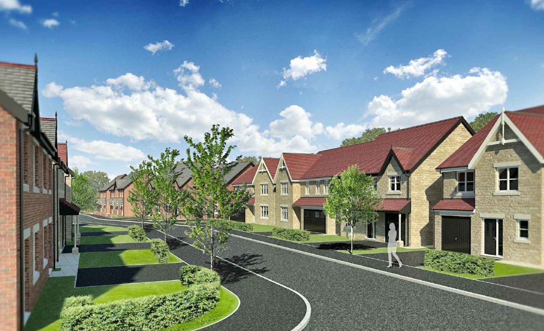 CGI of the proposed housing development. 