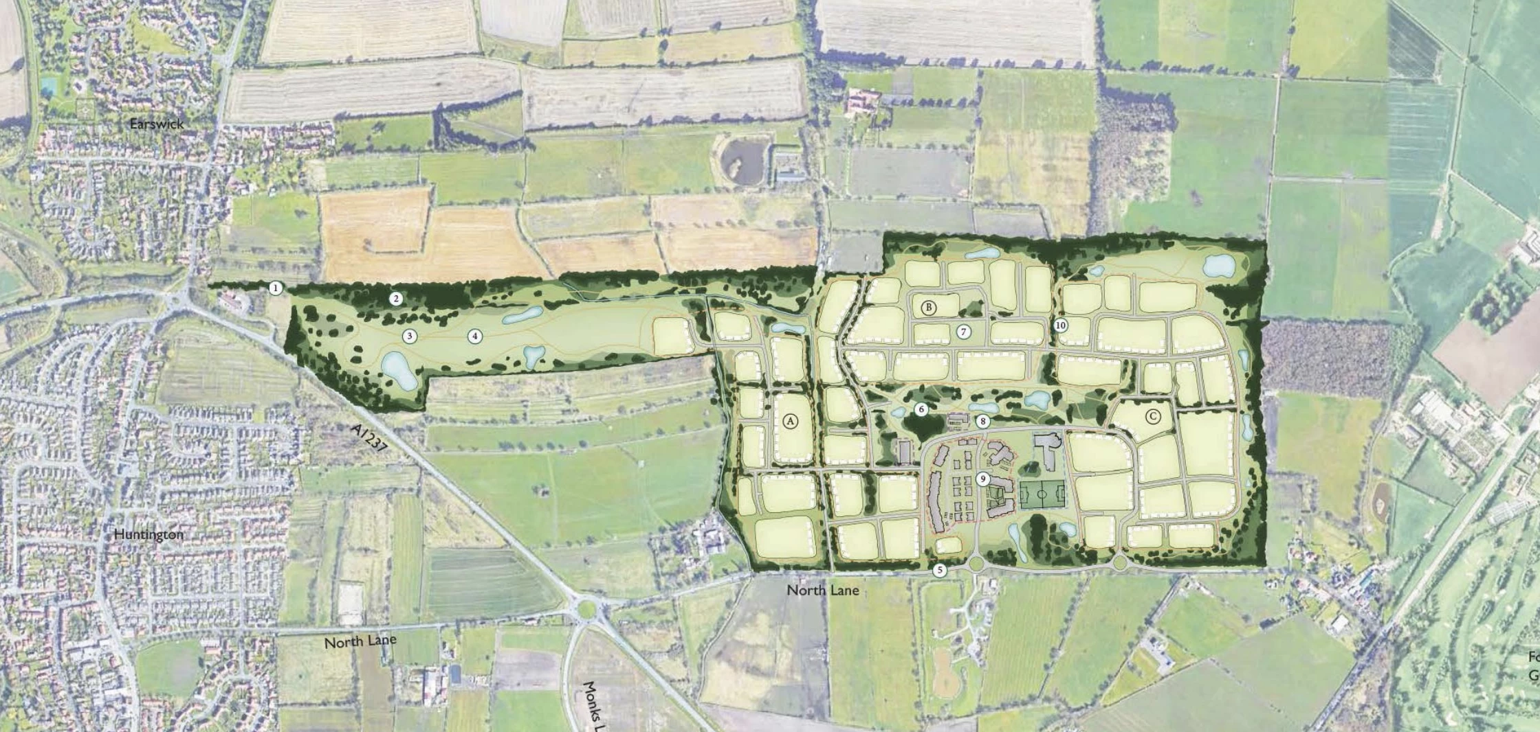Masterplan of the proposed 'Green Village'.