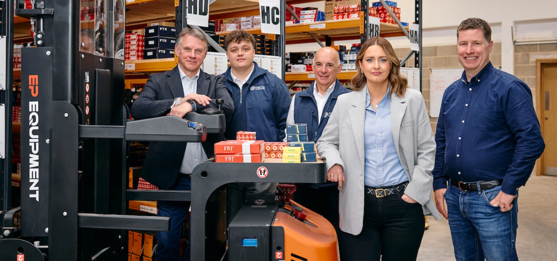 Quality Bearings l-r David Baggaley Connor Murray Gary Whitaker Samantha Ross Simon Riley.jpg