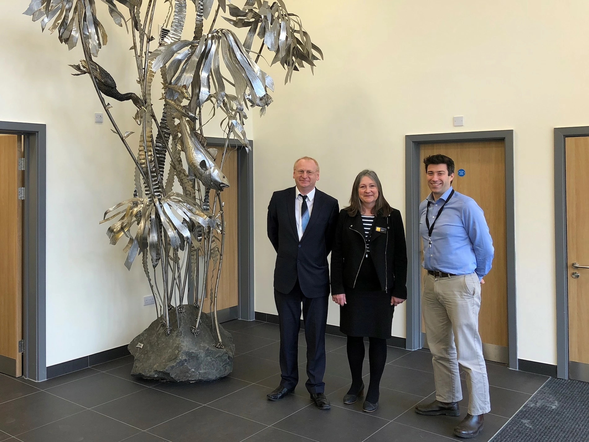 David Hodgson, senior relationship manager, Judith Ness, finance director and Scott Rutherford, lead surgeon and orthopaedic veterinary specialist.