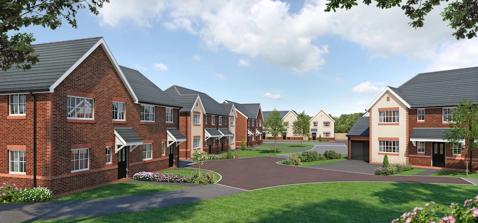 A CGI of the Mill Croft homes in Kirkby
