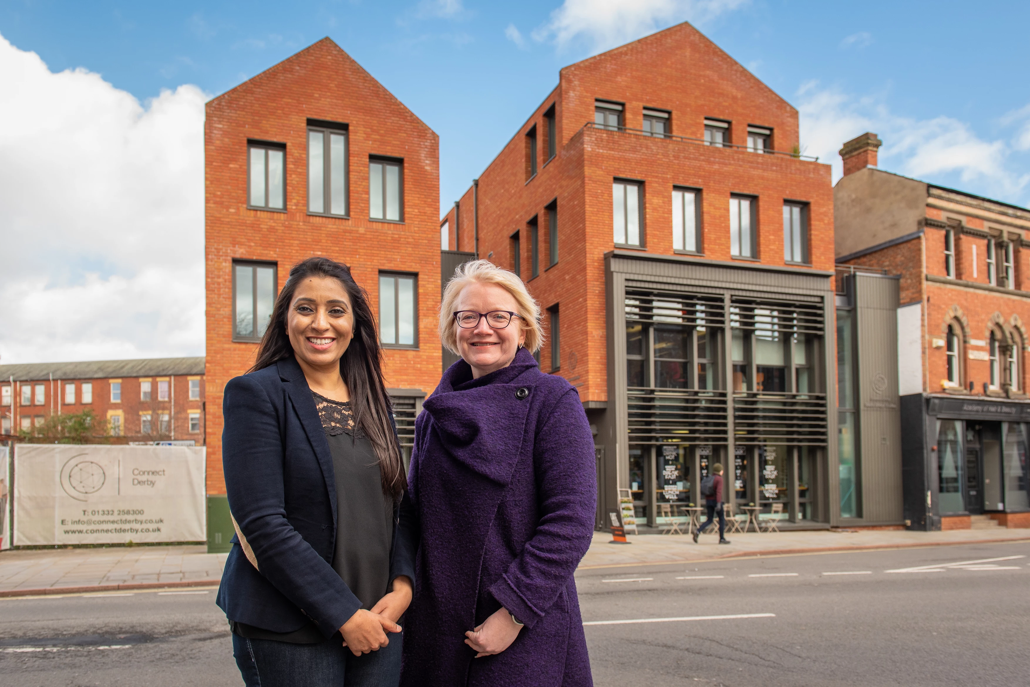 Ann Bhatti and Rachel Titley, director of Adair