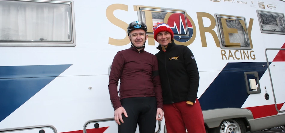 L-R: Lee Eaton with Dame Sarah Storey