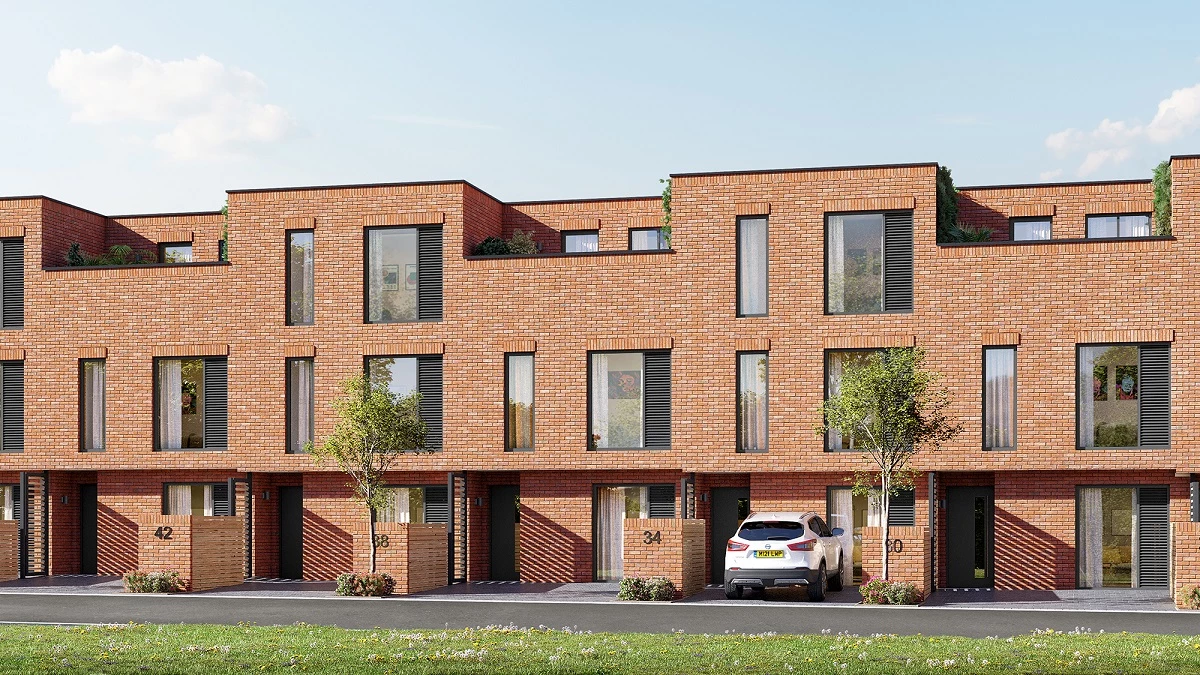 A CGI image of the new Neighbourhood development in Salford