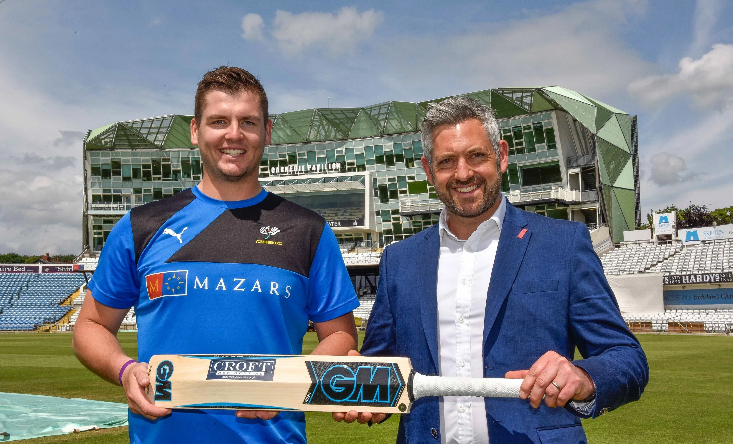 Alex Lees Yorkshire County Cricket Club batsman and Toby Cockcroft, Croft Residential