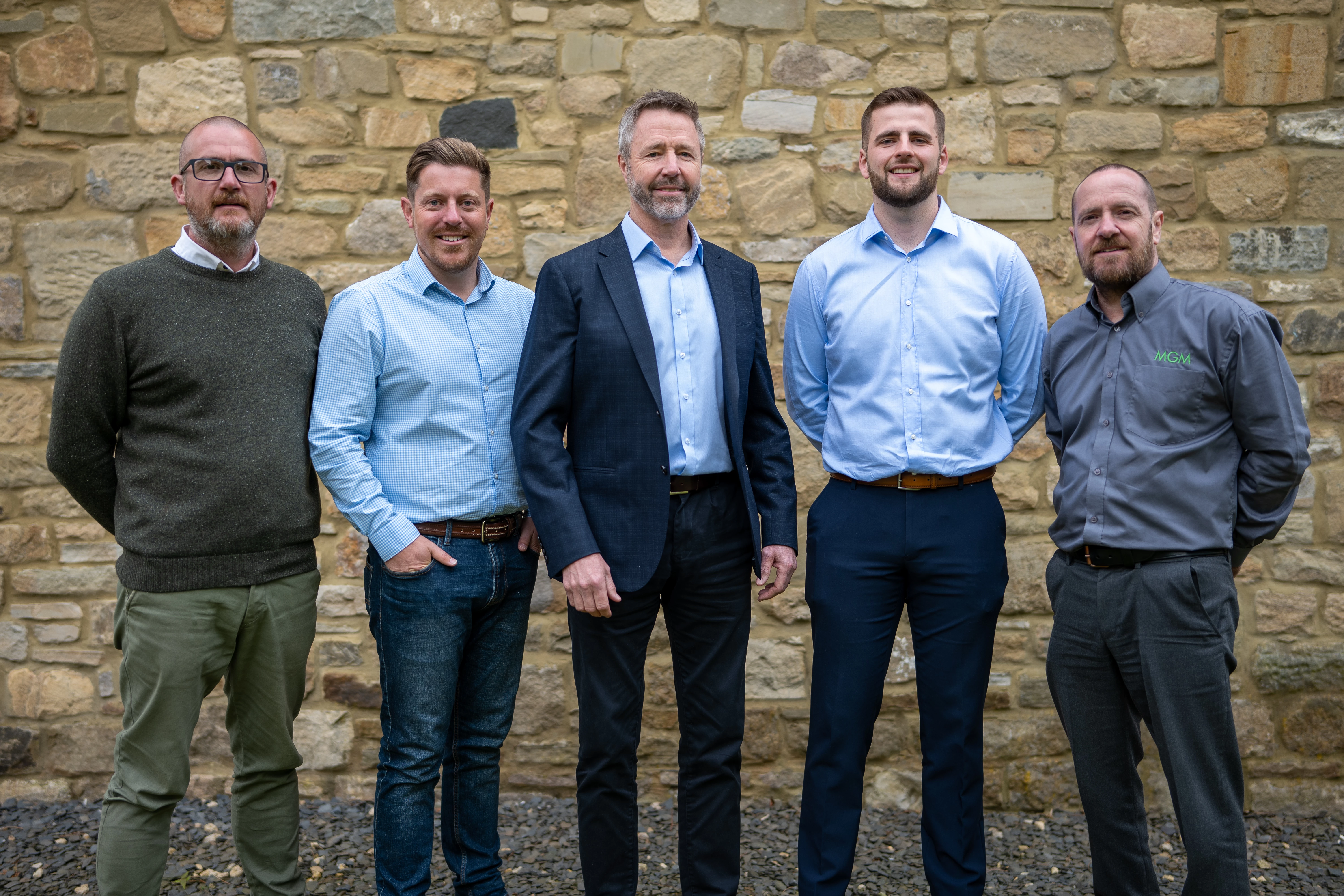 (L-R), Heritage contracts manager Craig Jenkins, director Ryan Gardiner, managing director Phil Burridge, senior quantity surveyor Jack Hall and senior surveyor Ross McQueen