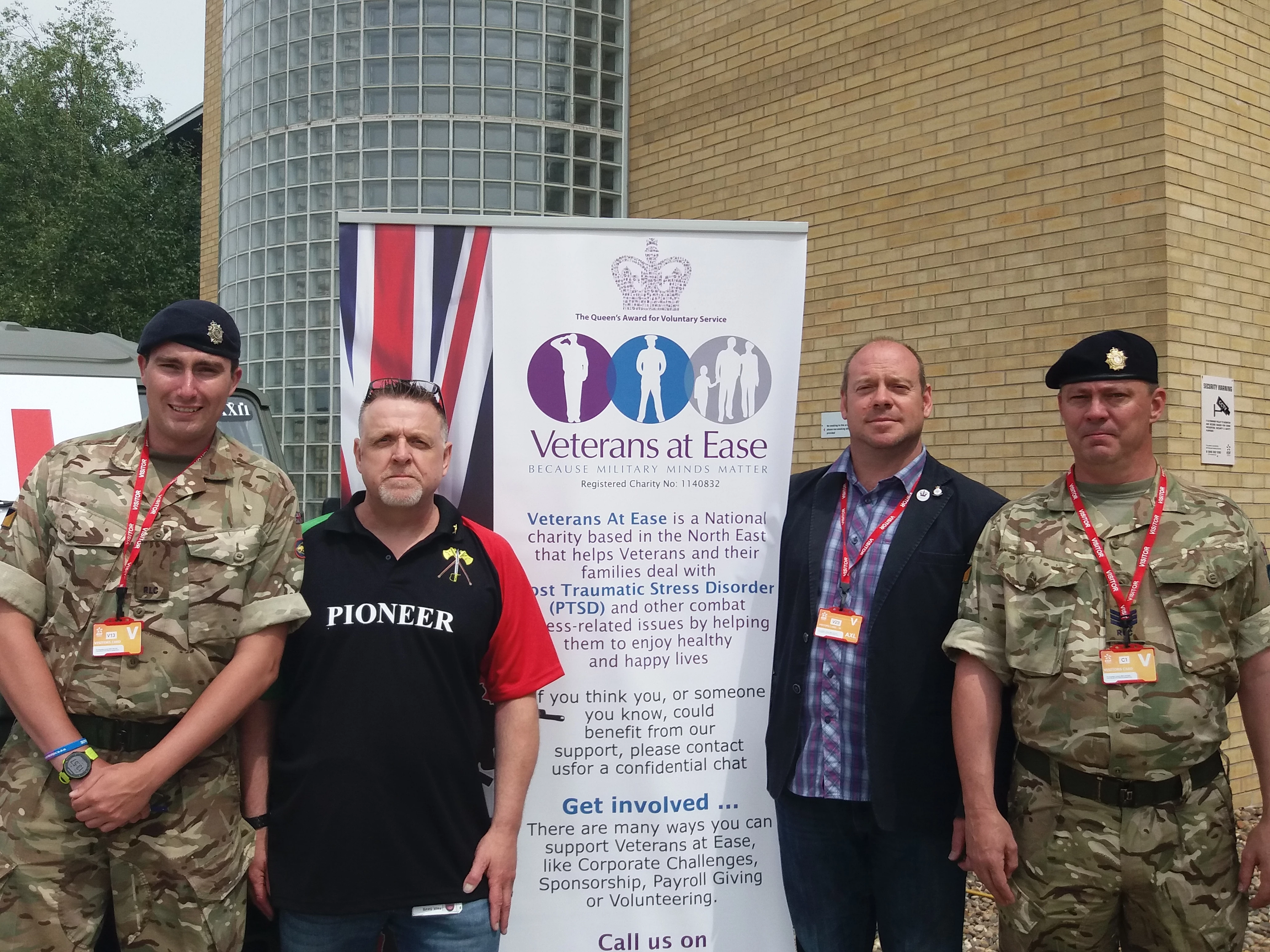 A representative from the Armed Forces Postal and Courier Squadron in Hartlepool, Paul Davis from EDF Energy, Gareth Murrell – CEO of Veterans at Ease, a representative from the Armed Forces Transport Squadron in Tynemouth