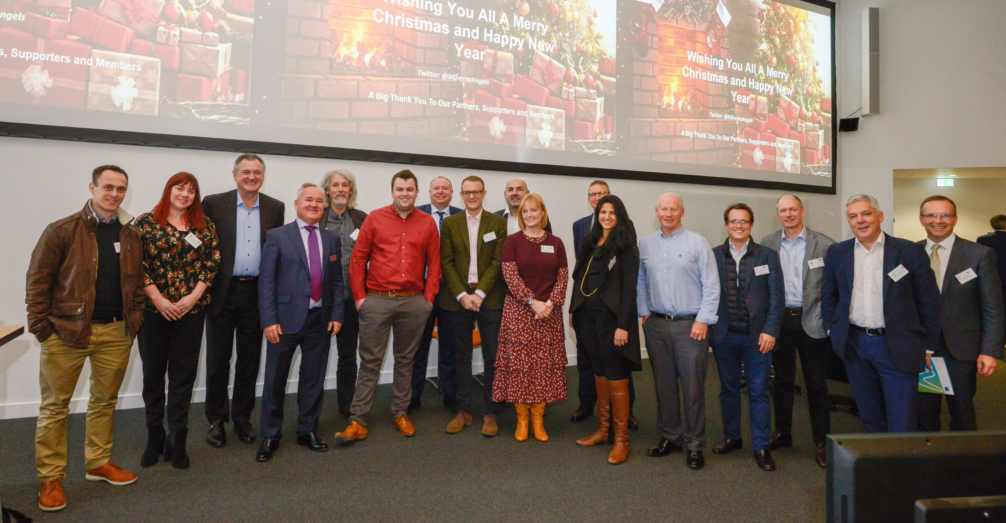 Speakers at the Minerva end of year event