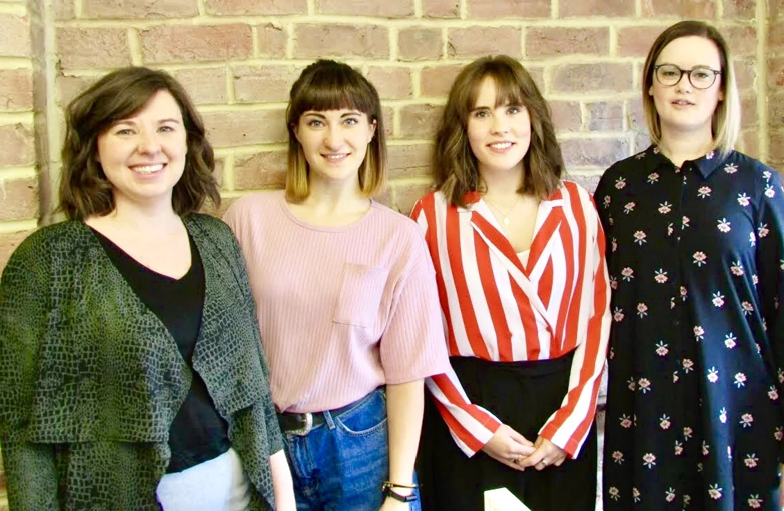 Evolved Search newcomers (L-R) Hayley Wright, Lou Crane, Lydia Booth and Louise Findlay