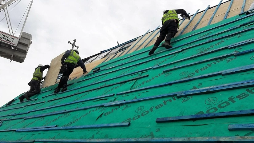 Martin-Brooks' heritage roofers work on St Vincent's in Sheffield for Bowmer and Kirkland. 