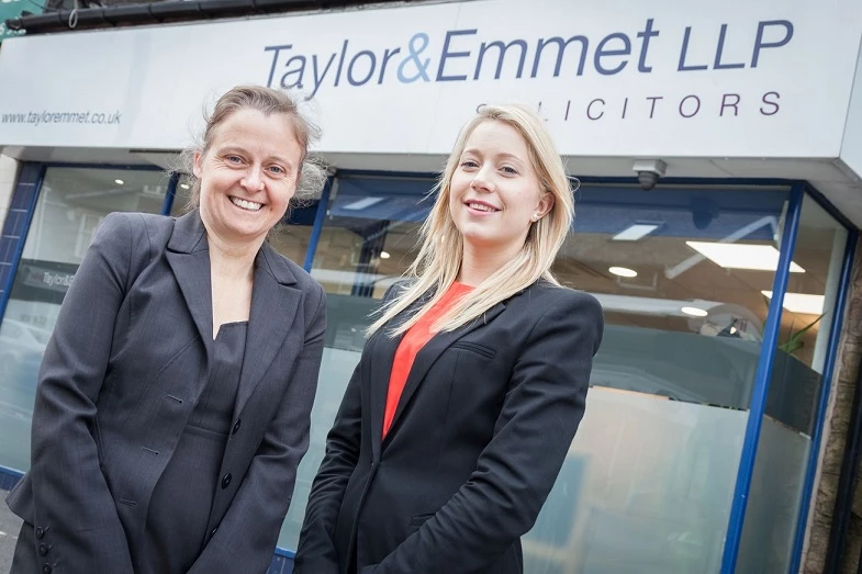 Taylor&Emmet partner, Chanaah Patton (left), congratulates Natalie Sheldon on her STEP qualification. 