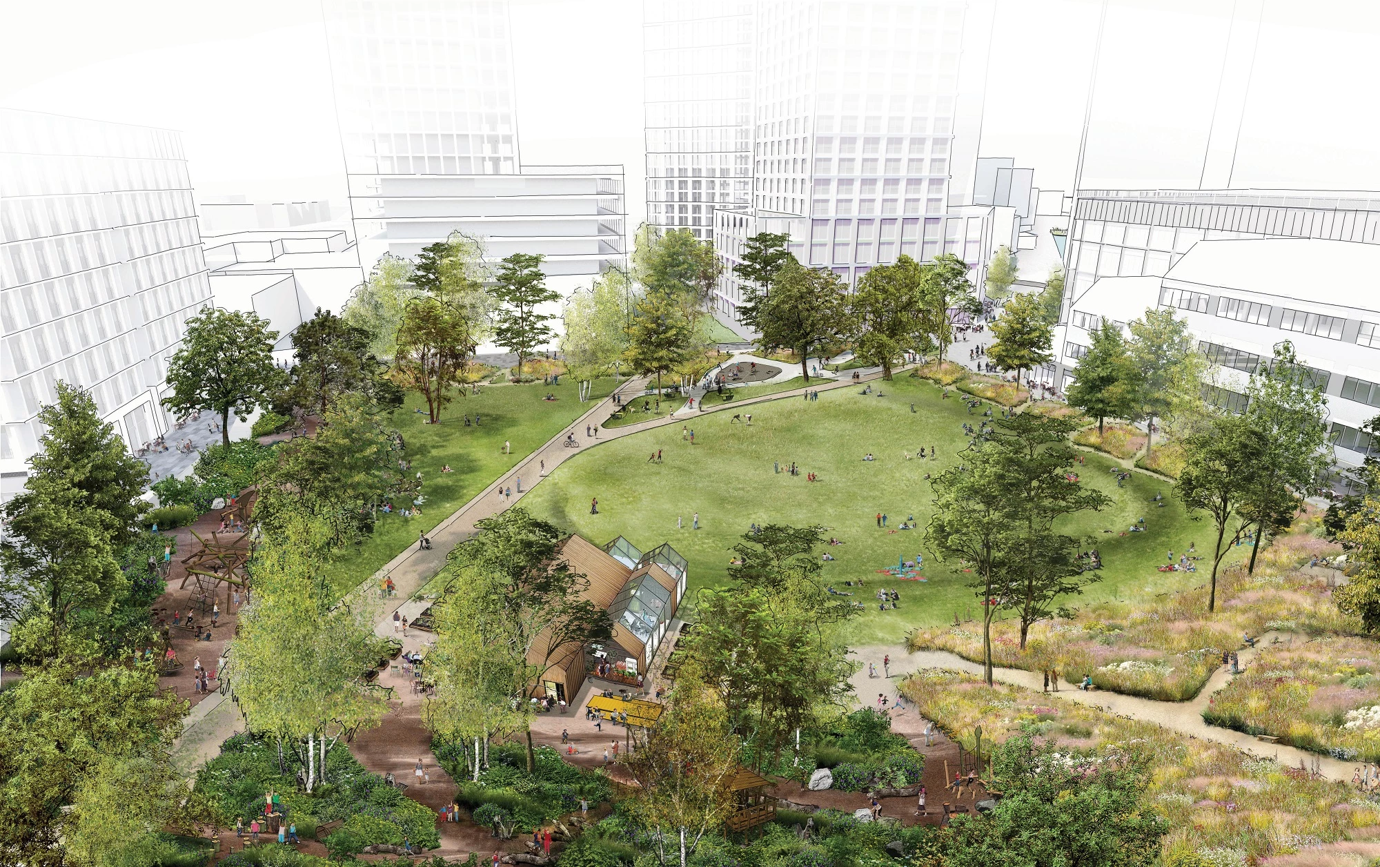 How the scheme's proposed park could look