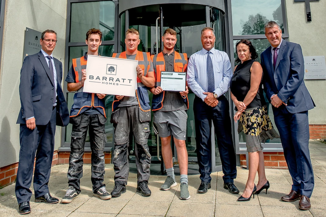 (From L - R) Mike Roberts, Joseph Rothwell, Lewis Bottomley, Wesley Betts, Darren Johnson, Marilyn Smith and Ian Ruthven