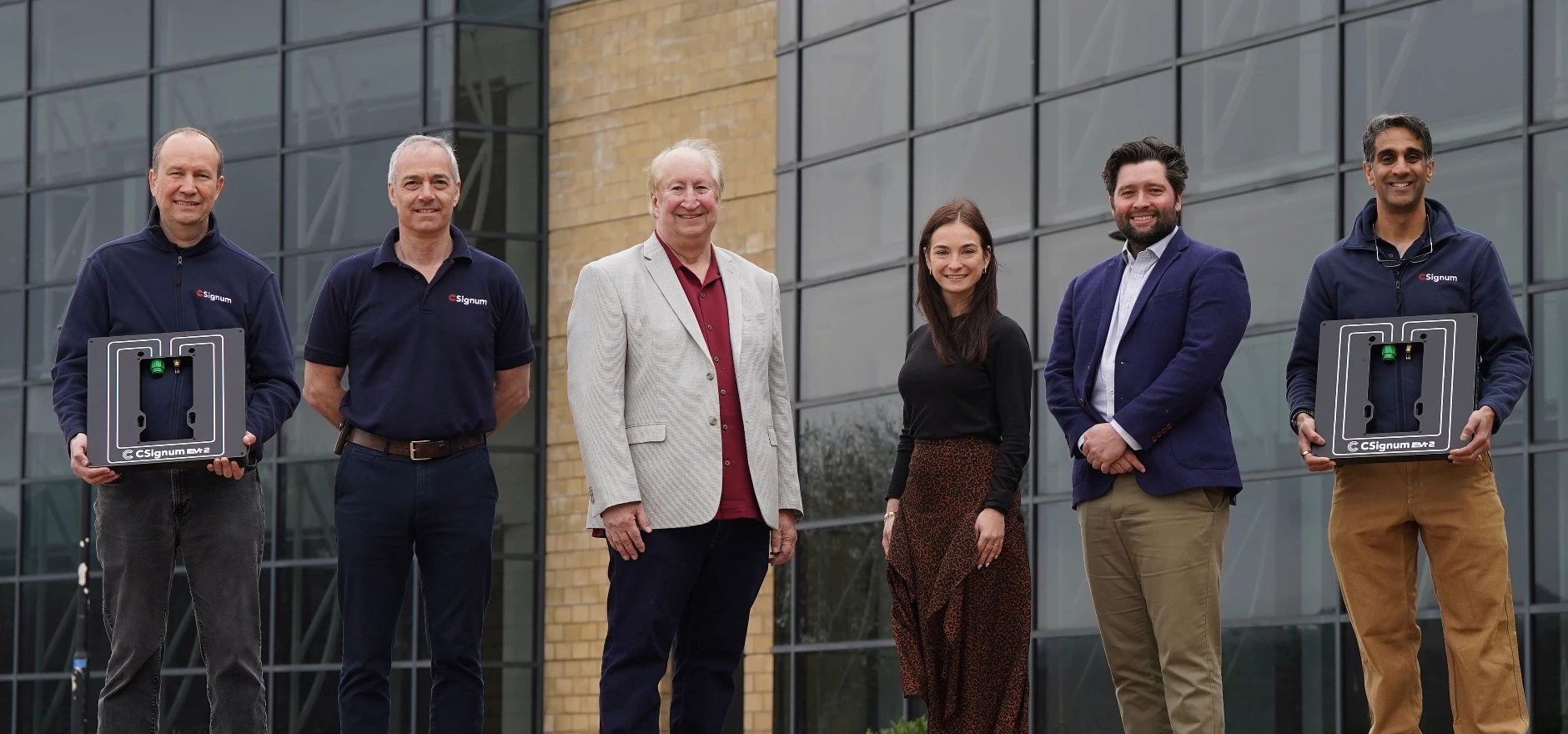 L-R Mark Rhodes CTO, Richard Hopkins Board Member & Chairman, Jonathan Reeves CEO, Claire Cramm Investment Manager Par Equity, Dan McKiddie Investment Manager Archangels, Rob Soni, Board Member & Investor (pic credit Stewart Attwood).JPG