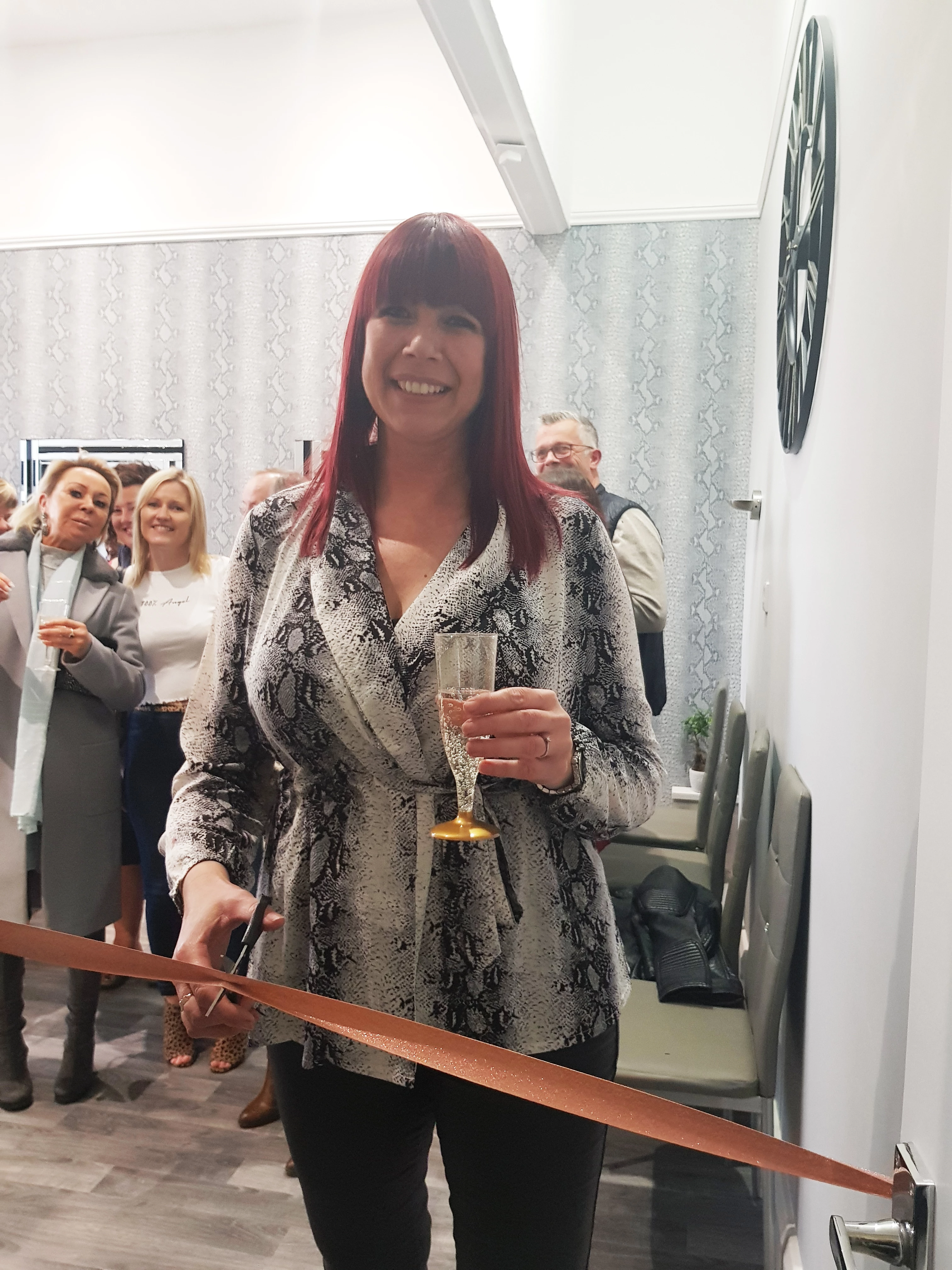Roberta officially 'cutting the ribbon'