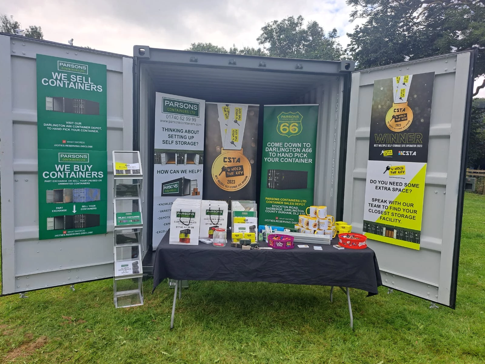 The Parsons Containers stand at Wolsingham Show
