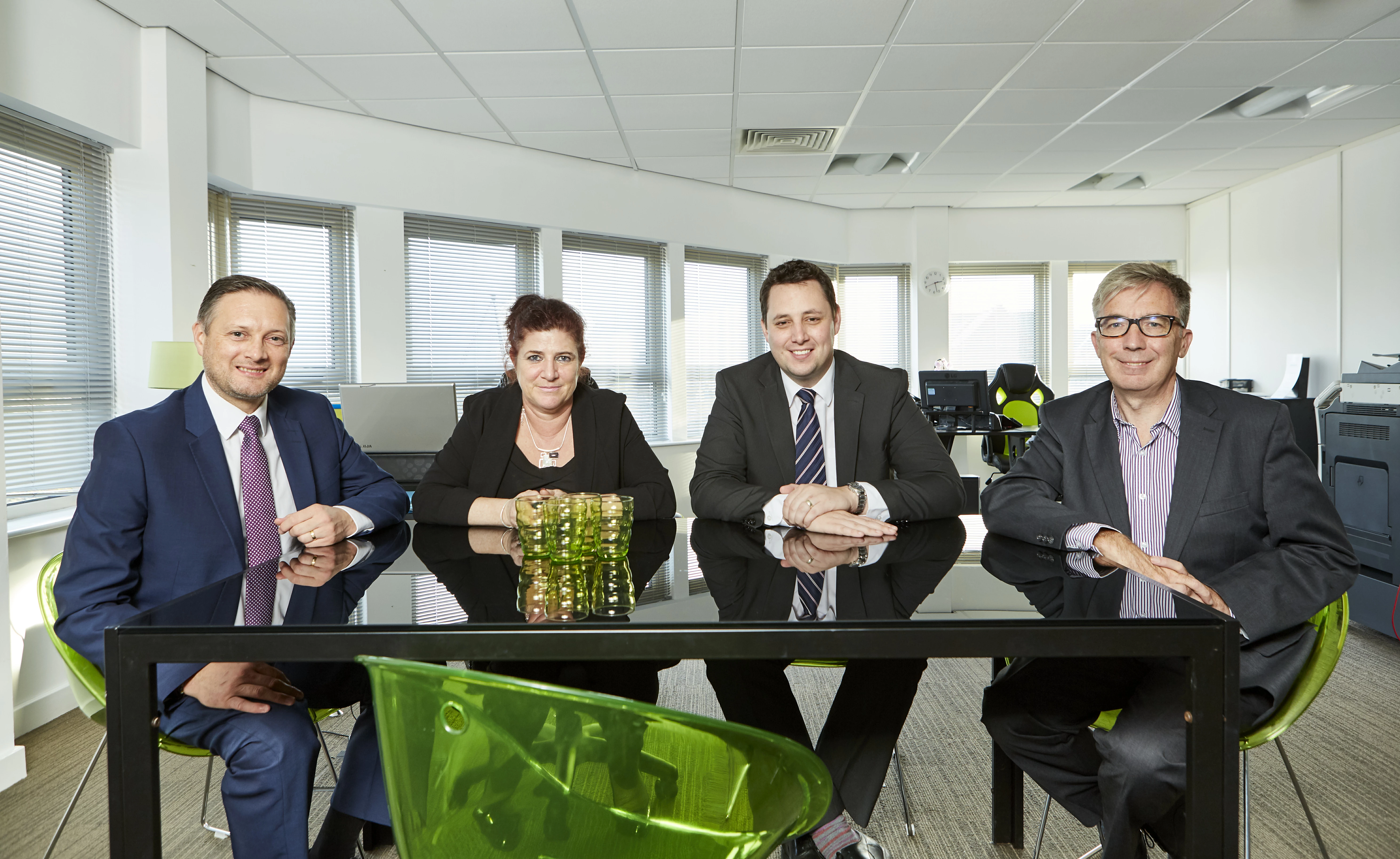 BEF's Simon Jackson, Annette Heath of JD Training Solutions, Tees Valley Mayor Ben Houchen and Mark Wilcockson, senior relationship manager for NPIF