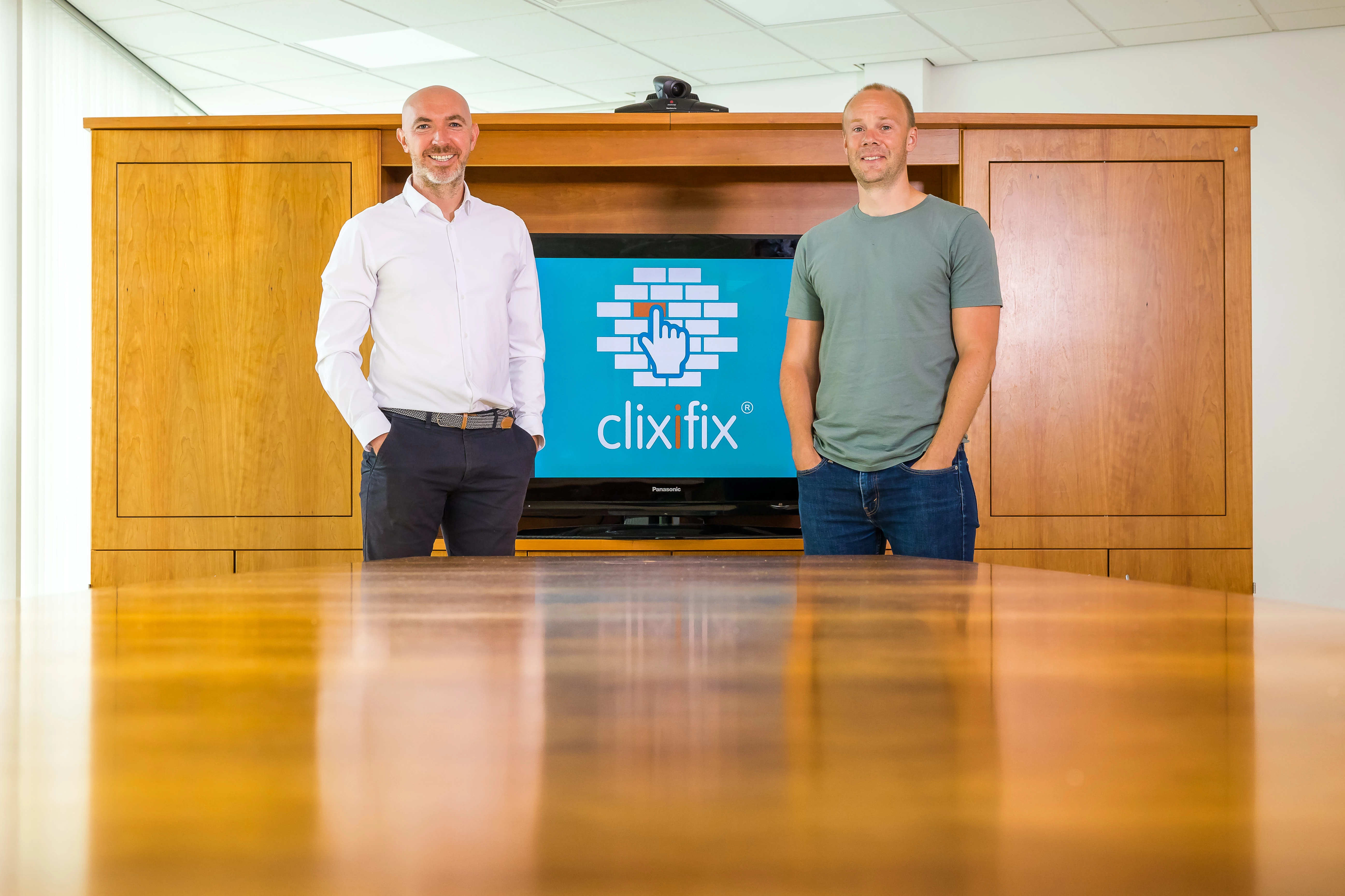 James Farrell (left), CEO of clixifix, with new CTO, Mark Stephenson