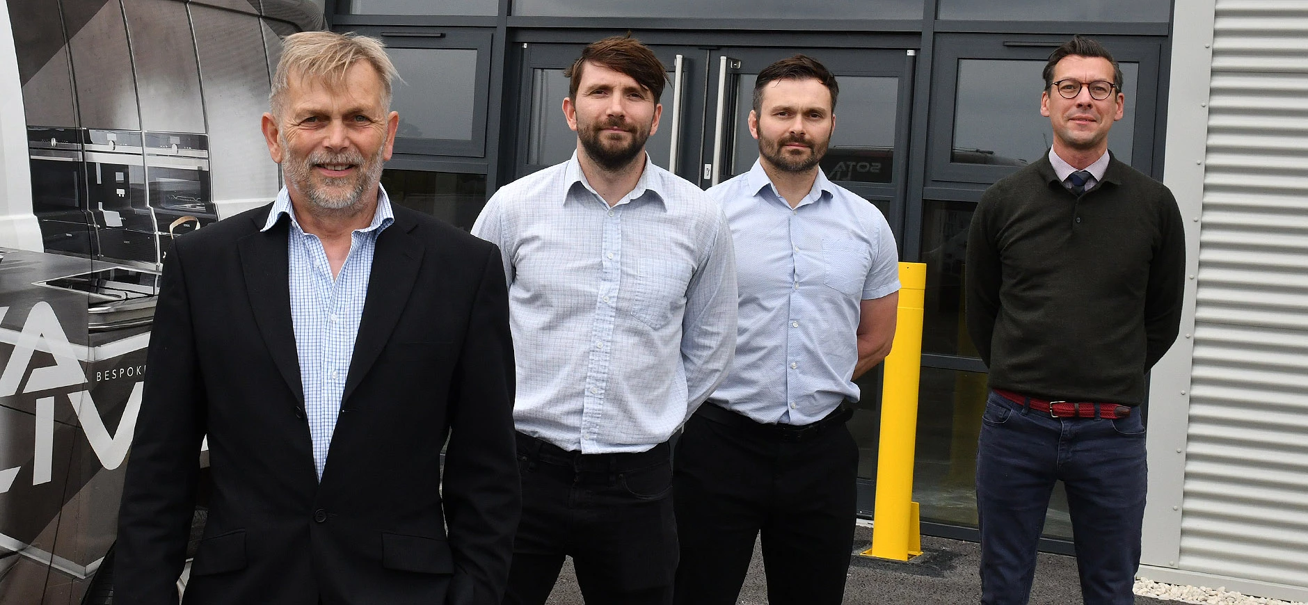 SOTA Living Directors Philip, Rick and Tom Ardron with Banks Long & Co Director William Wall