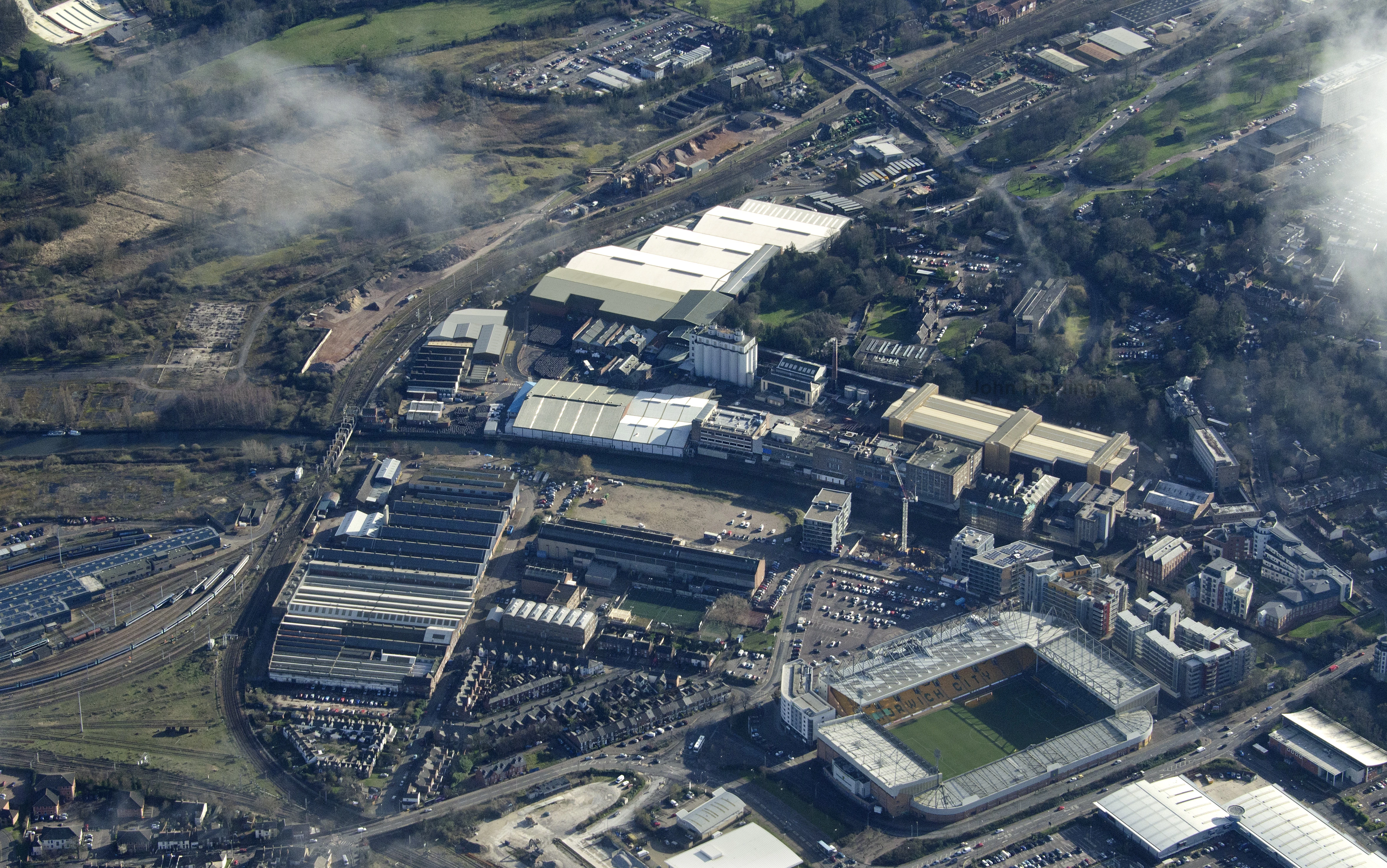 Industrial Norwich aerial