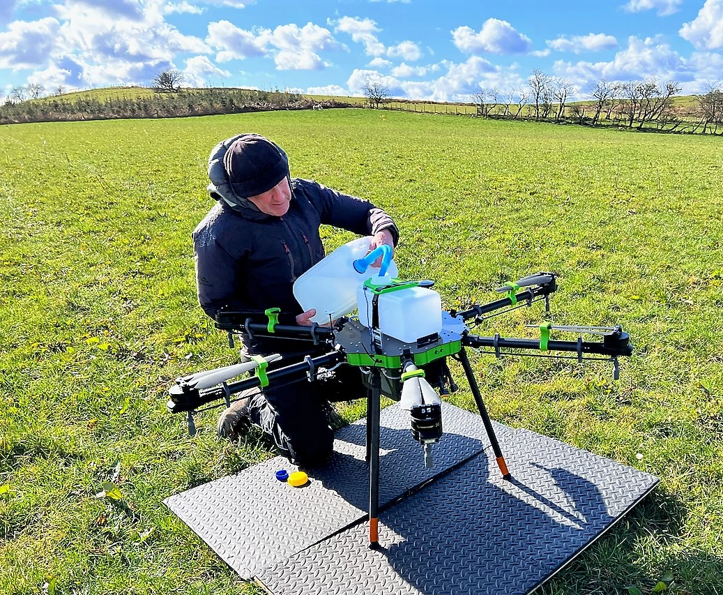 Innovative drones were trialled for sustainable farming 