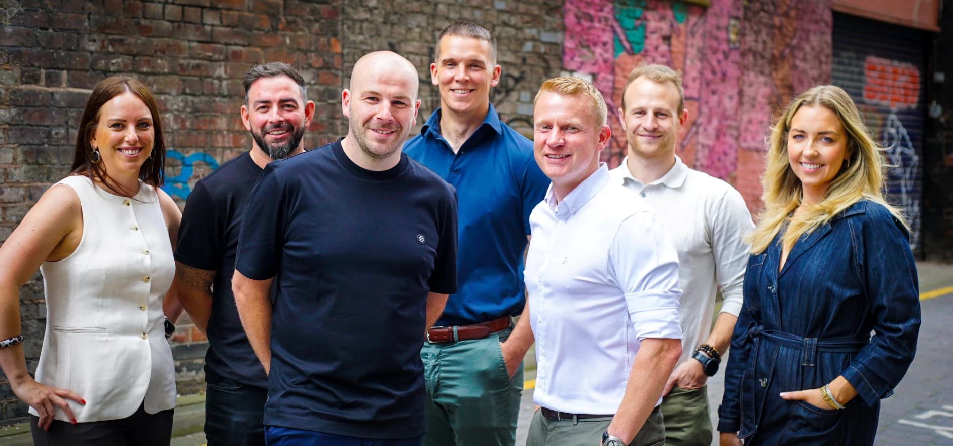 L-R Sarah Leadbetter, Jordan Stent, Joseph Dillon, James Holmes, Jason McKnight, Luke Roscoe and Gemma McKnight.jpg