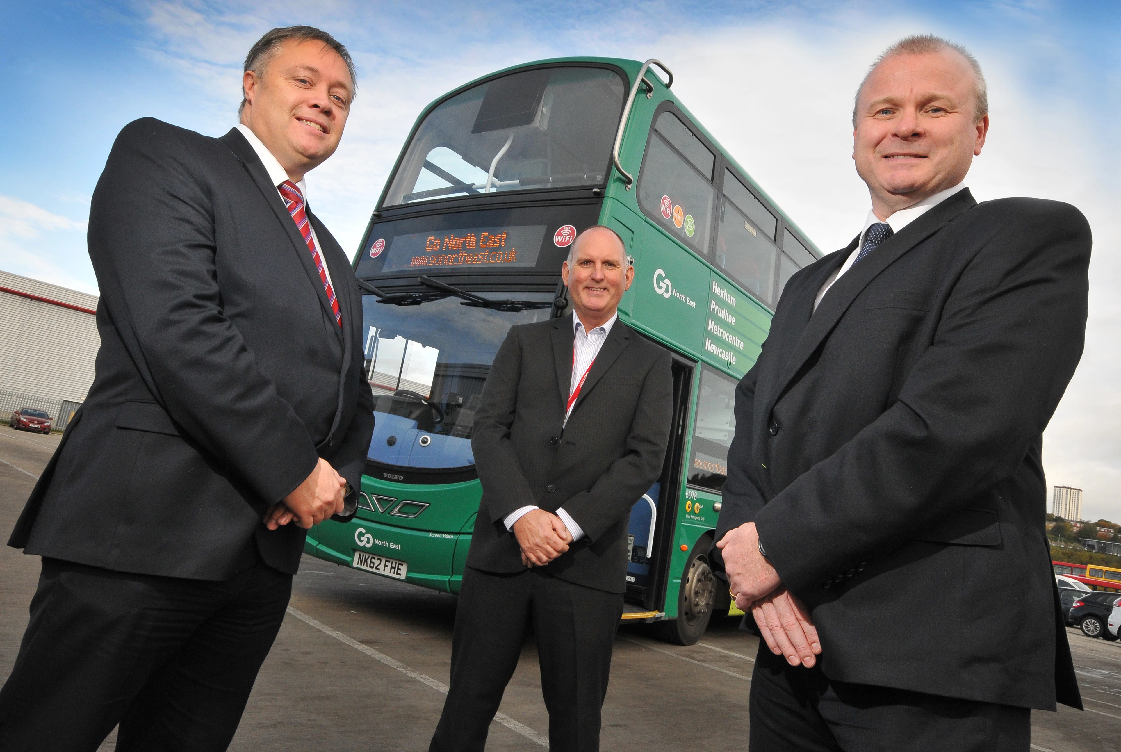 L-R Steve McColl from JobCentrePlus, Keith Robertson from Go North East and Ivan Jepson from Gateshead College