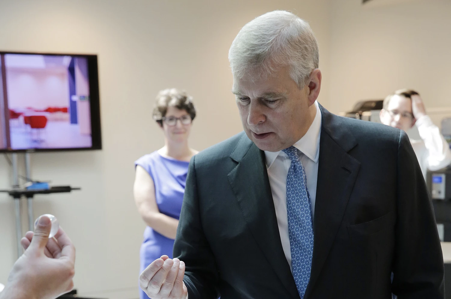 The Duke of York at the opening of Imperial's new incubator.