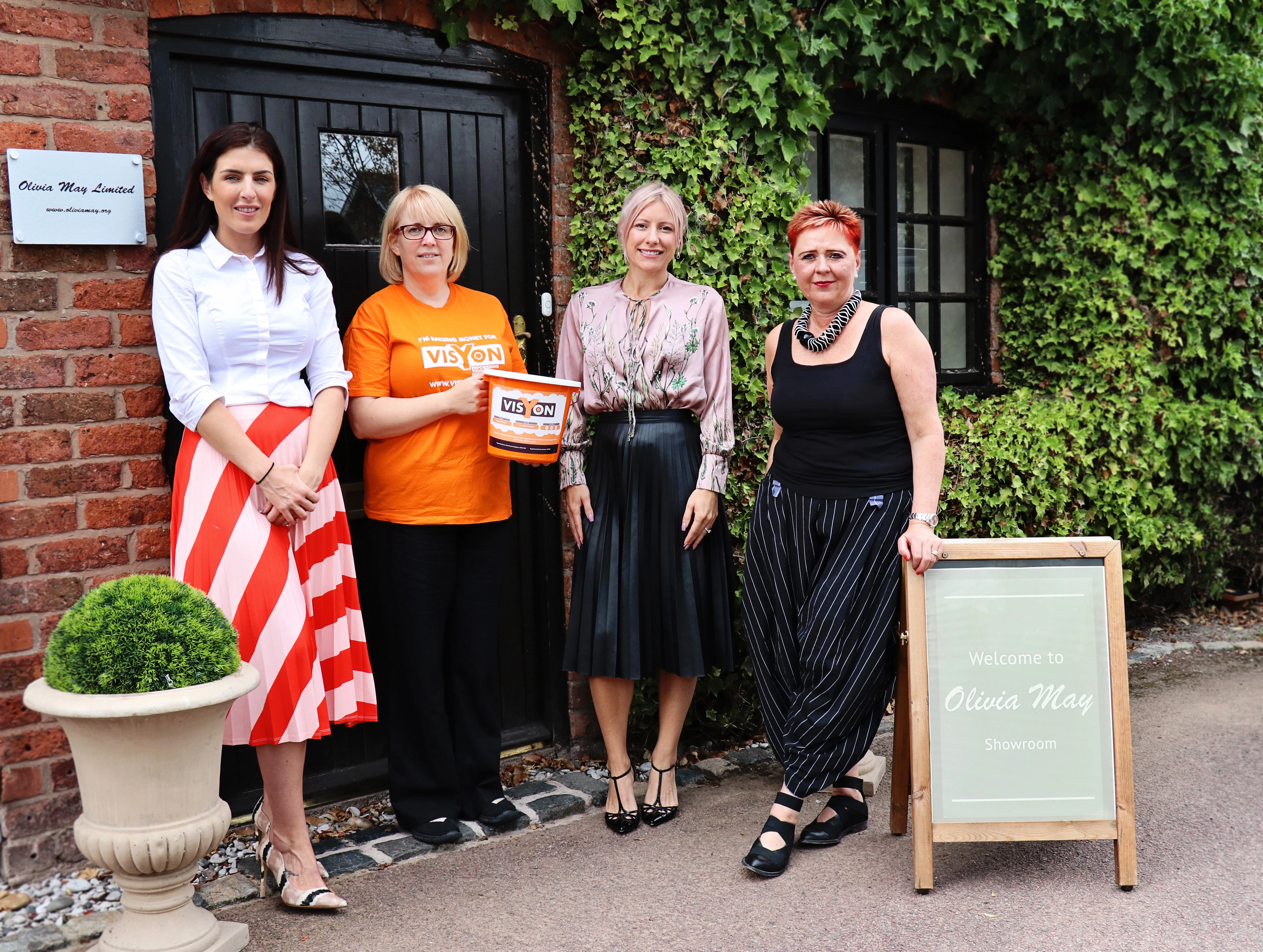 Jodie Evans, Sandi Marshall from Visyon, Emma Male and Ann Whorrall, owner Olivia May