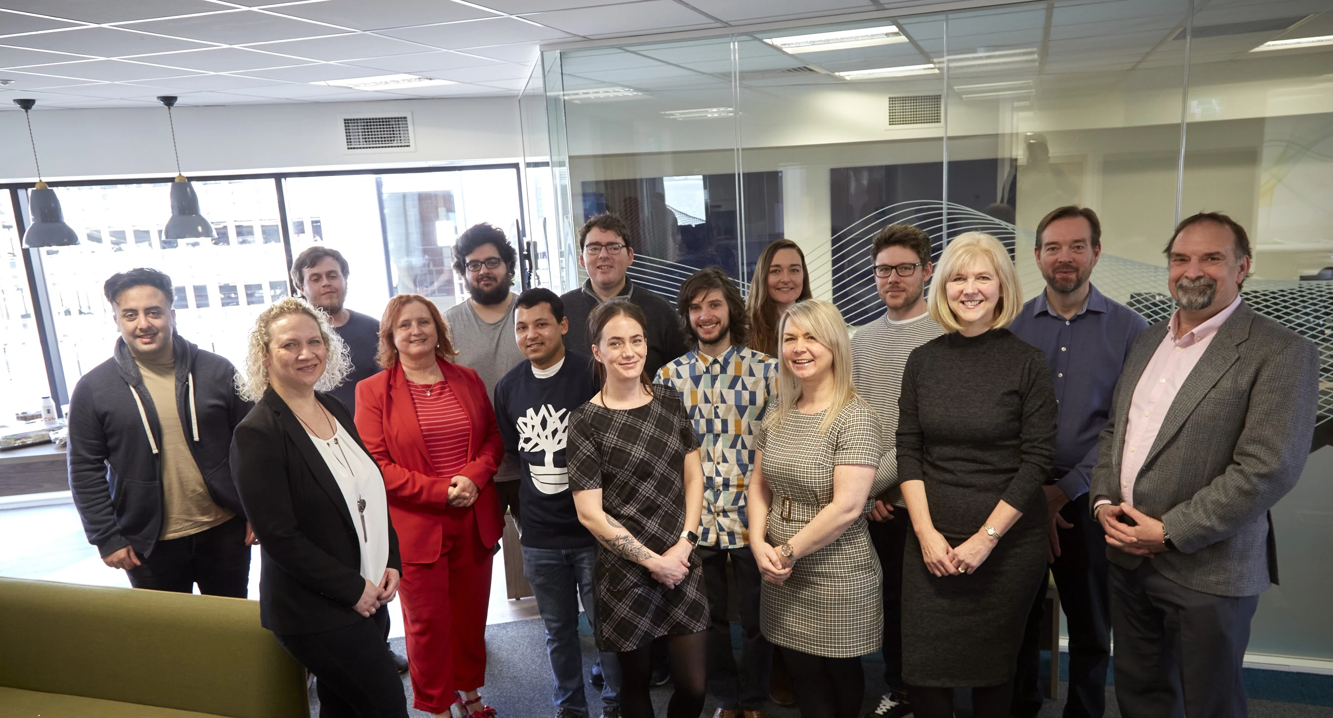 Members of the Vertual team in their new home at Wykeland Group’s @TheDock tech campus in Hull’s Fruit Market. 