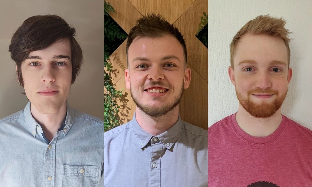 Made Smarter Digital technology interns (LtoR) - Alex Taylor, Brett Turner and Luke Hickson