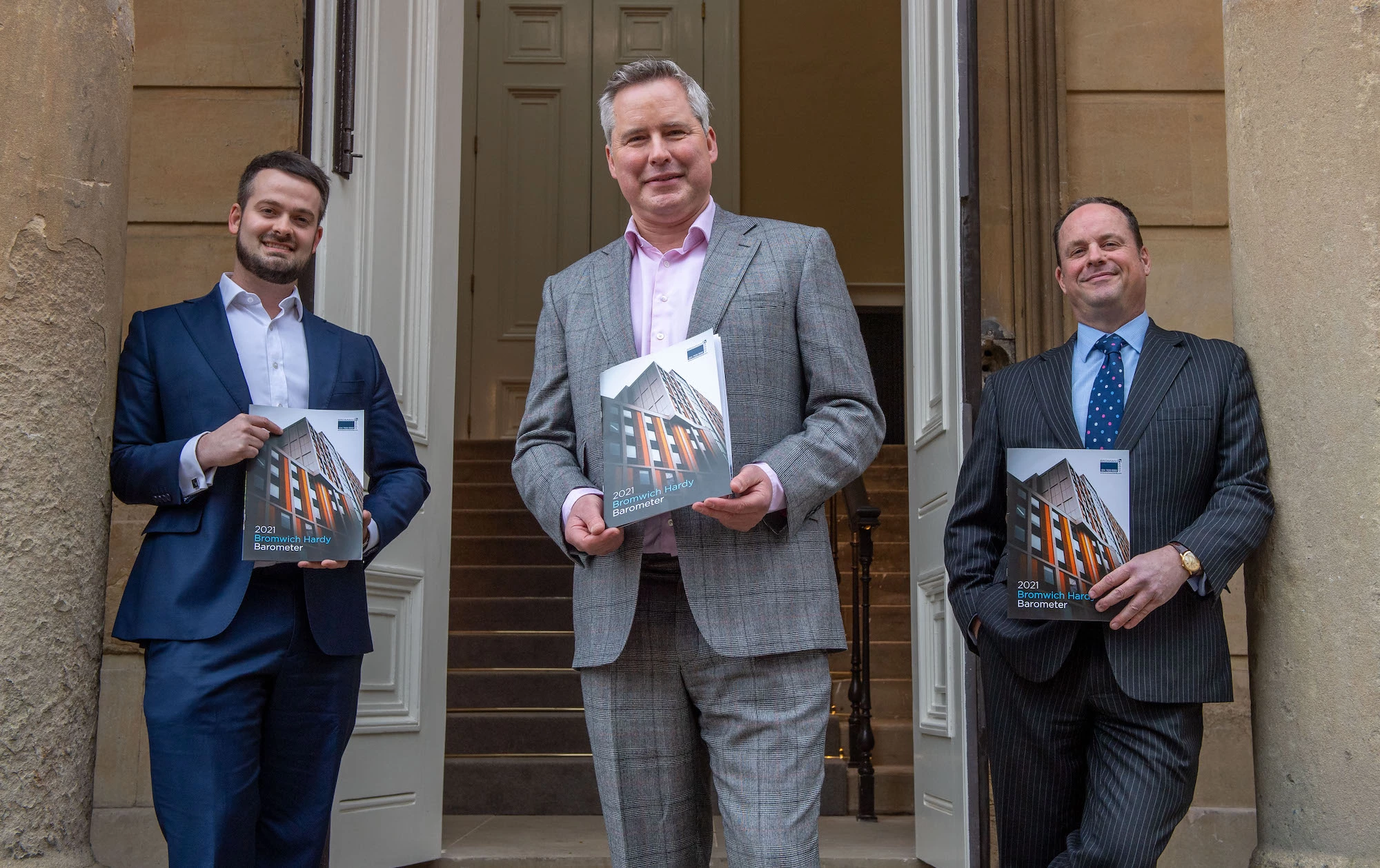 Jonathan Browning of CoStar with Tom Bromwich and David Penn of Bromwich Hardy launch the Barometer