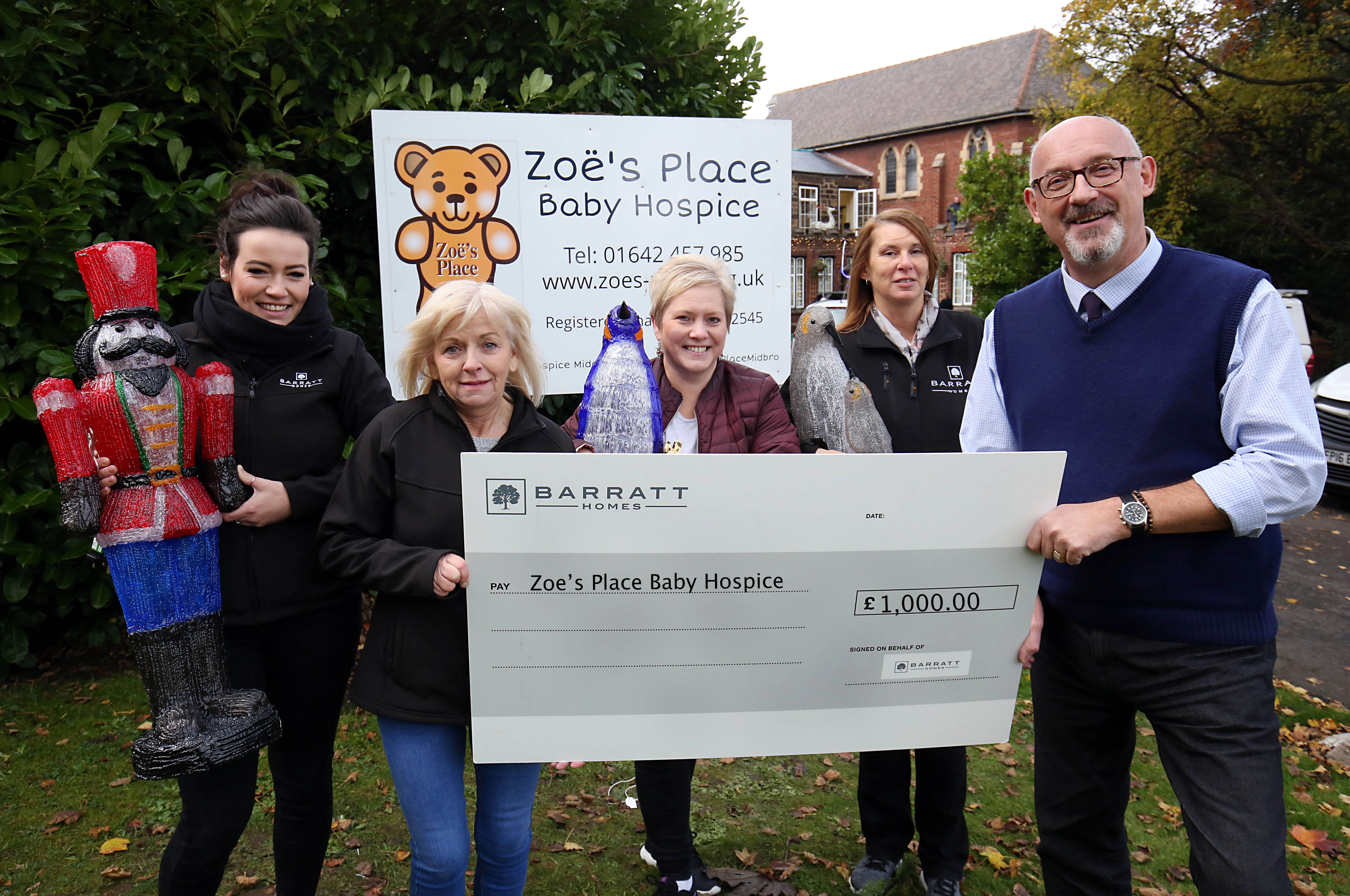Barratt Developments supports Zoe's Place Middlesbrough this Christmas