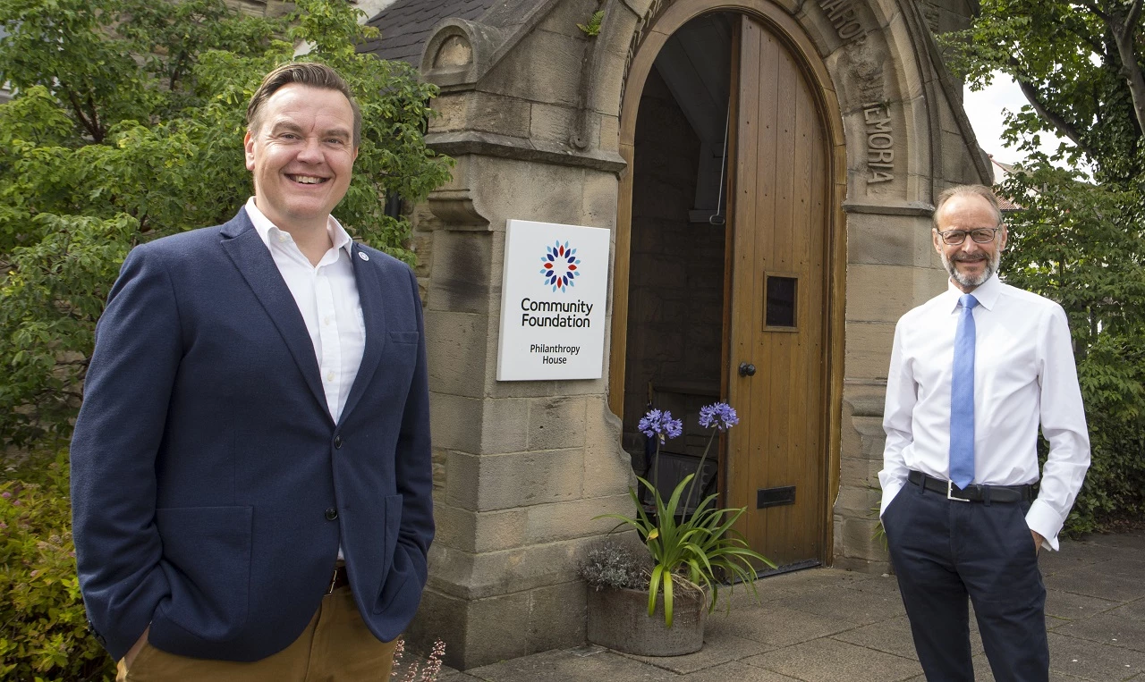 Making a difference: Rob Williamson (Community Foundation) and Hugh Welch (Muckle LLP)