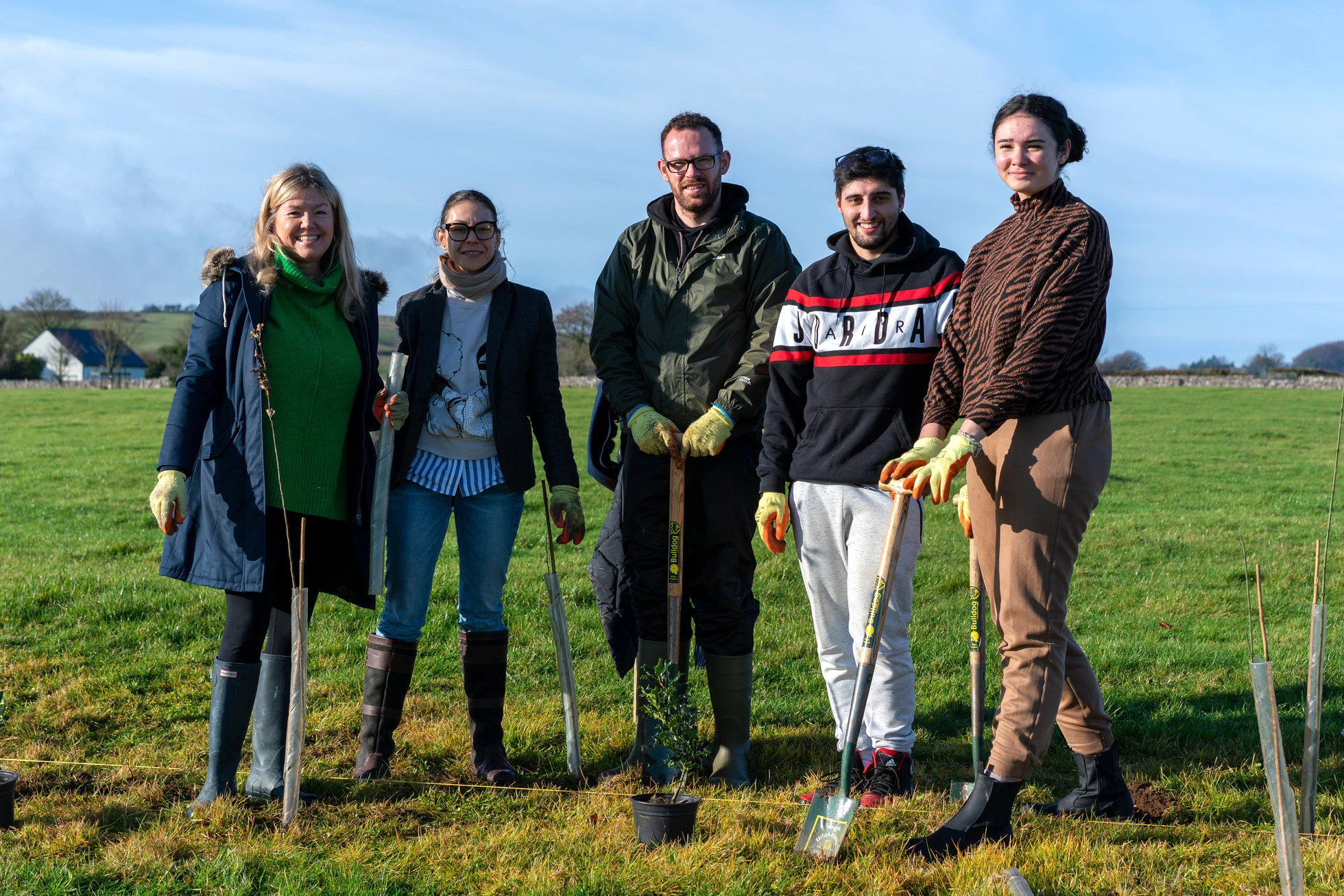 (l-r) Jayne O'Malley, Alexandra Taflan, Faron Ashby, Connor Matharu, Tegan Bateman