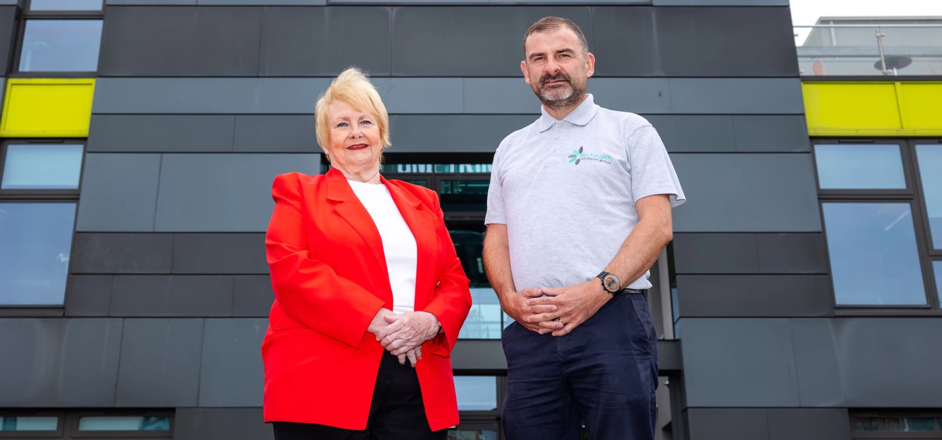 Councillor Margaret Meling, lead member for economic growth and transport at South Tyneside Council and Adam Brown, employee benefits specialist at The Health Insurance Group.
