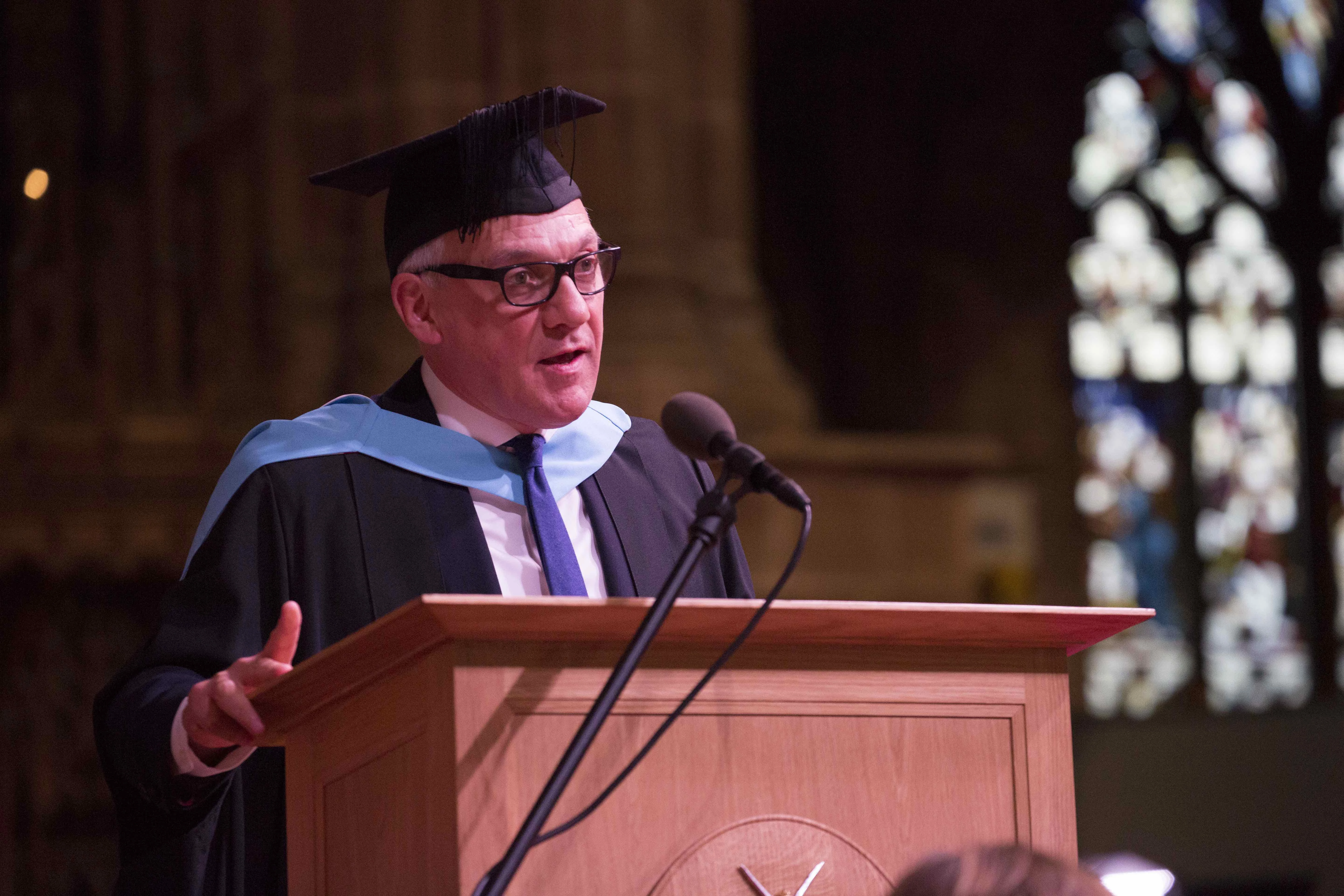 John Greaves receives his honorary MBA from the University of Chester