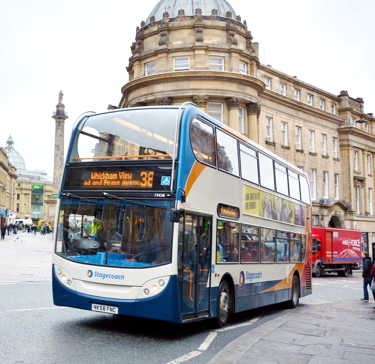 Stagecoach in Newcastle - decker in city ctr (med)