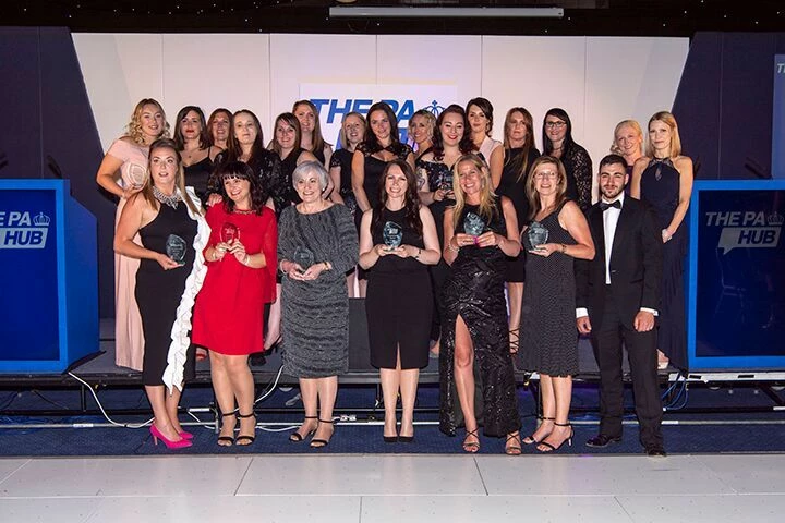 Sarah Pratt (centre) alongside other award winners.