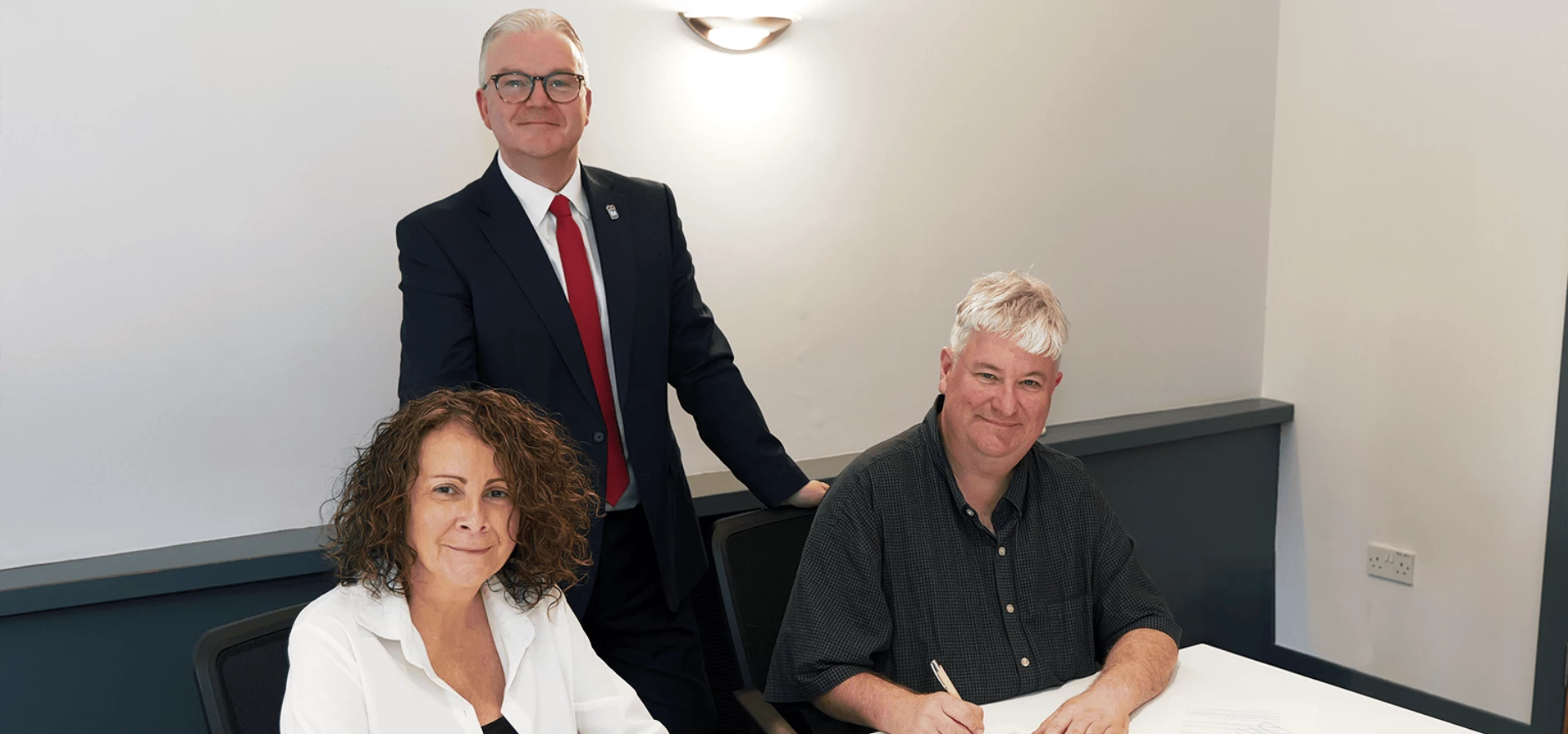 L-R Julie Deeley, director of operations at ENAble Futures, Lee Parkinson, chief executive of Efficiency North and Paul Wright, director at Moore Networking Limited.png